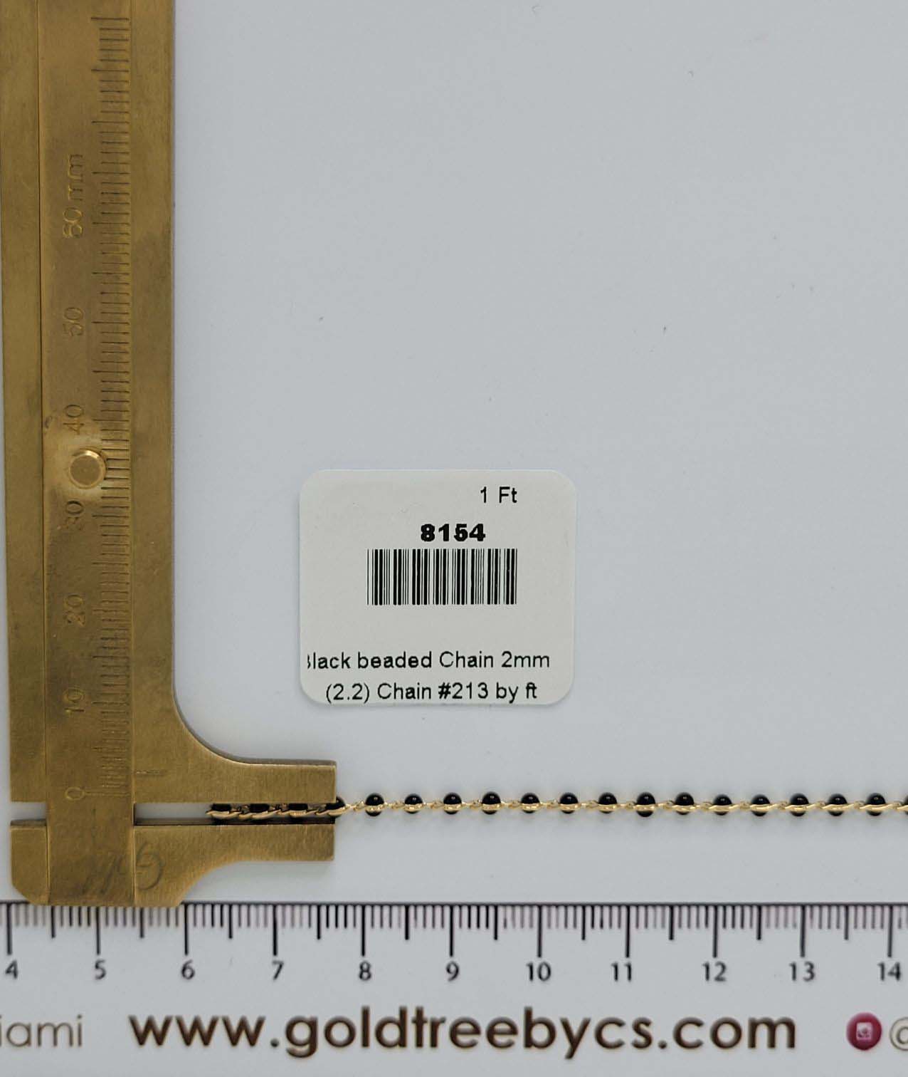 8154 Black beaded Chain