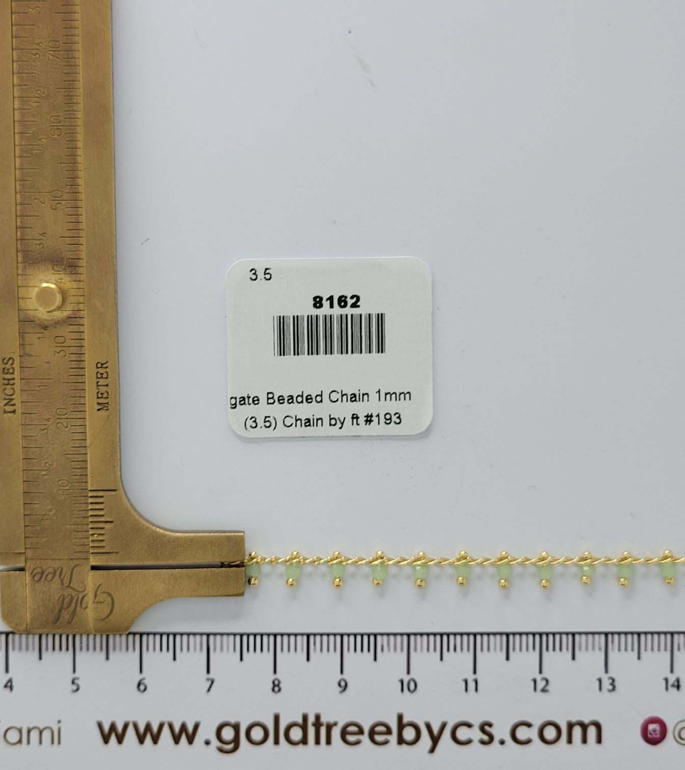 8162 Olive Agate Beaded Chain