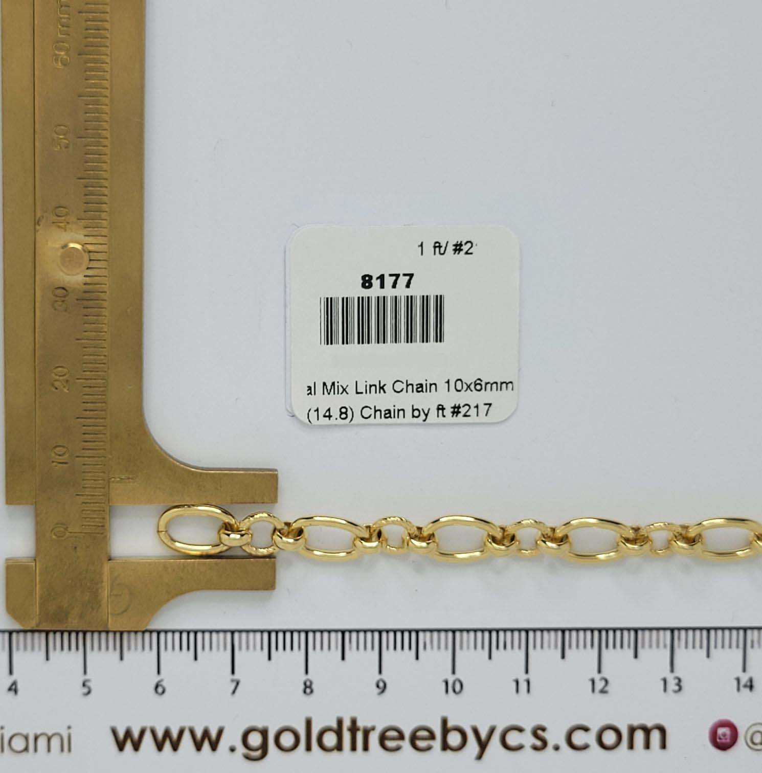 8177 Cadena de Eslabones Mixtos Ovalados