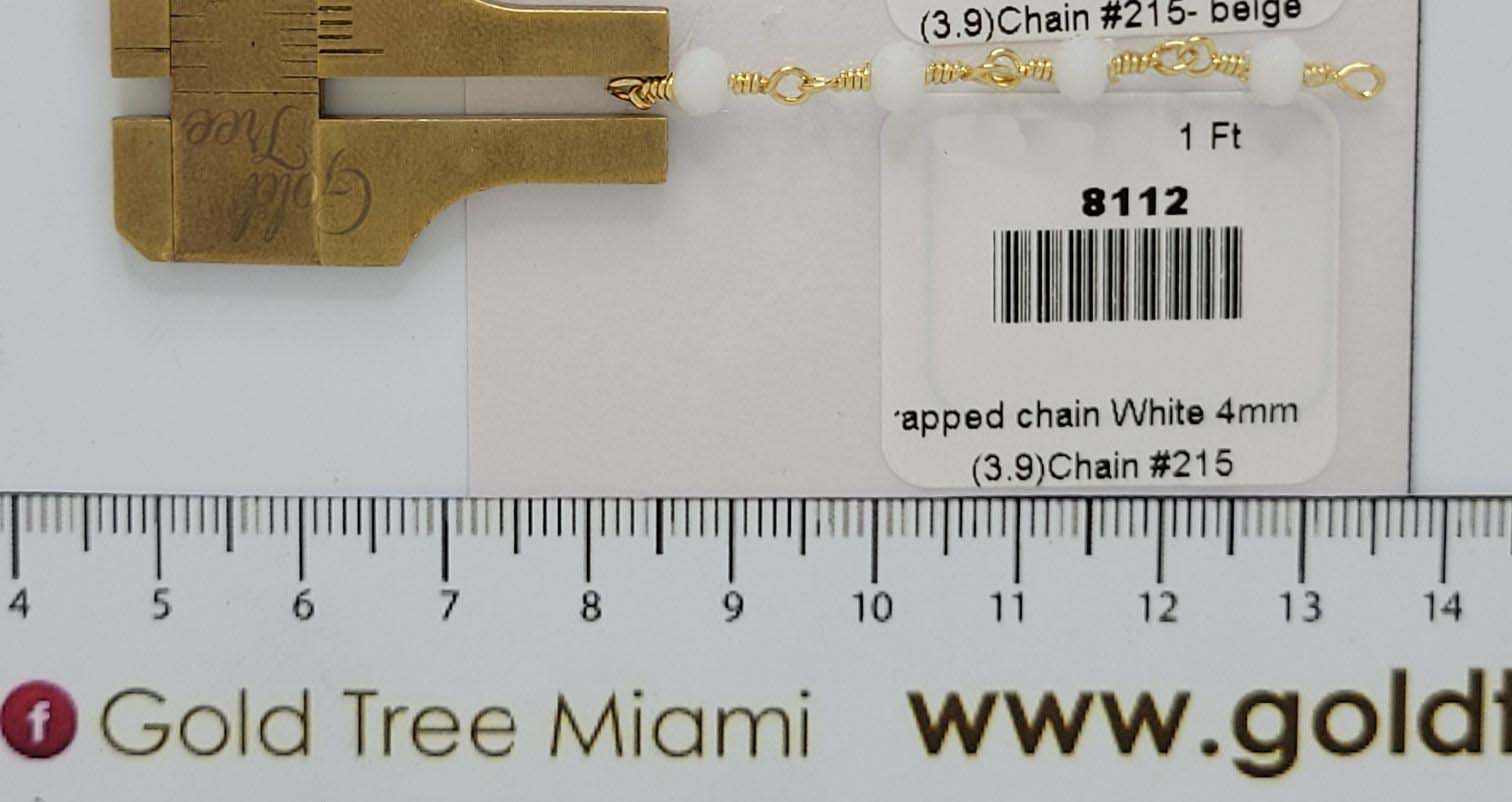 8112 Cadena envuelta a mano Blanca