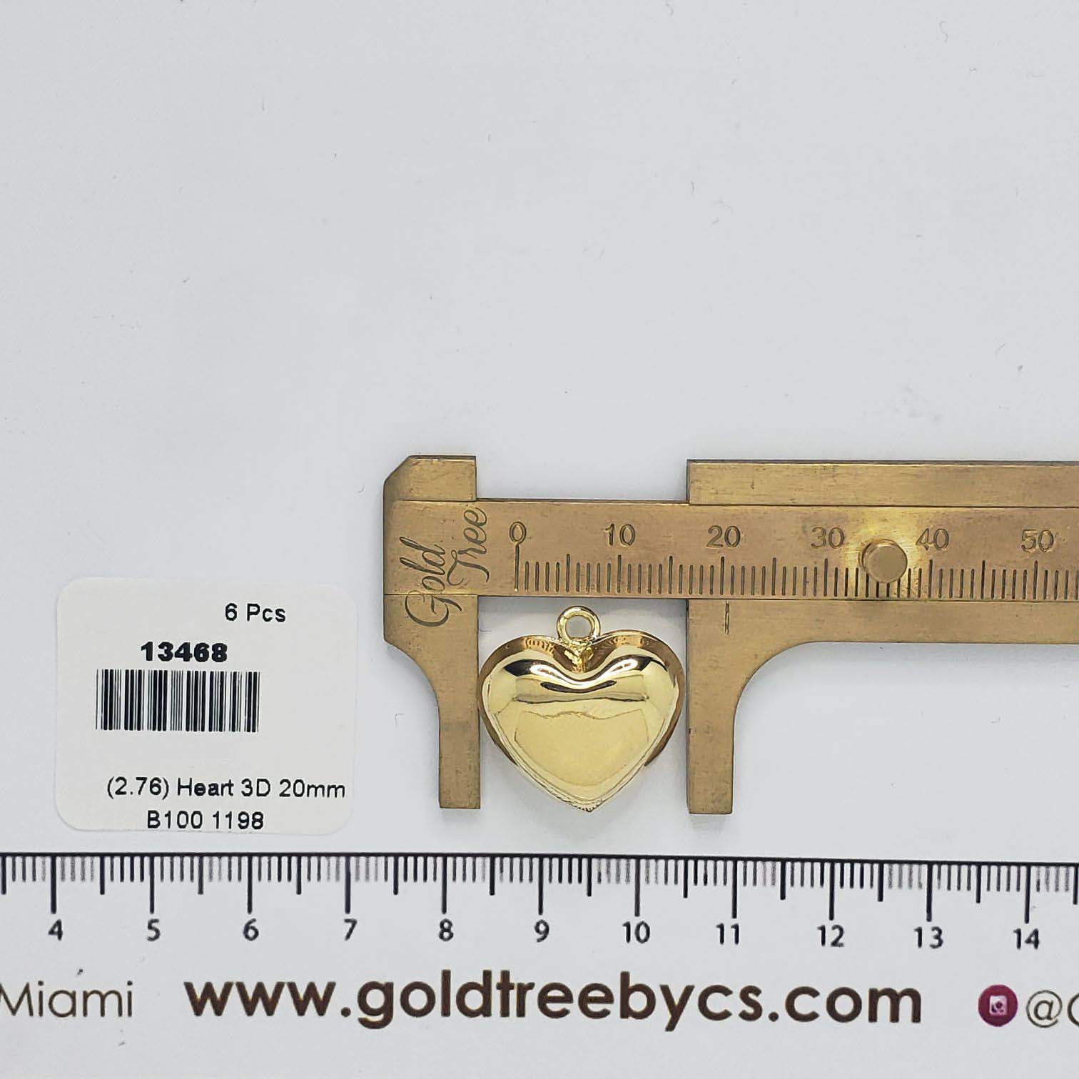 13468 Elegant 3D Heart Pendant