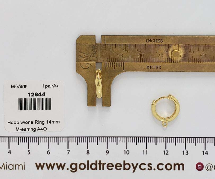 12844 14mm Mini Hoop with One Ring