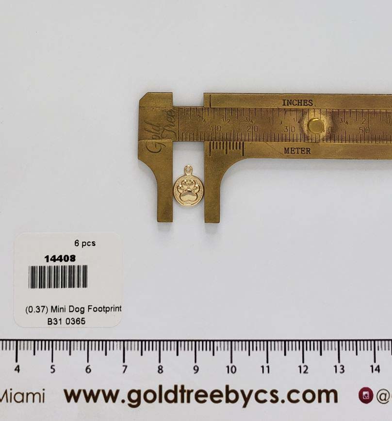 14408 Mini Dog Paw Pendant