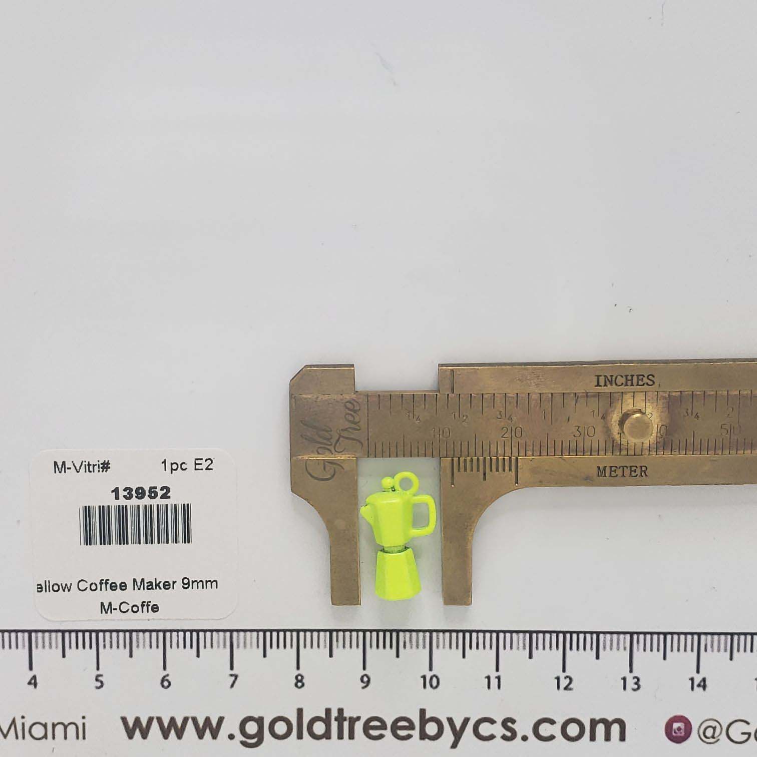 13952 Yellow Coffee Maker Pendant