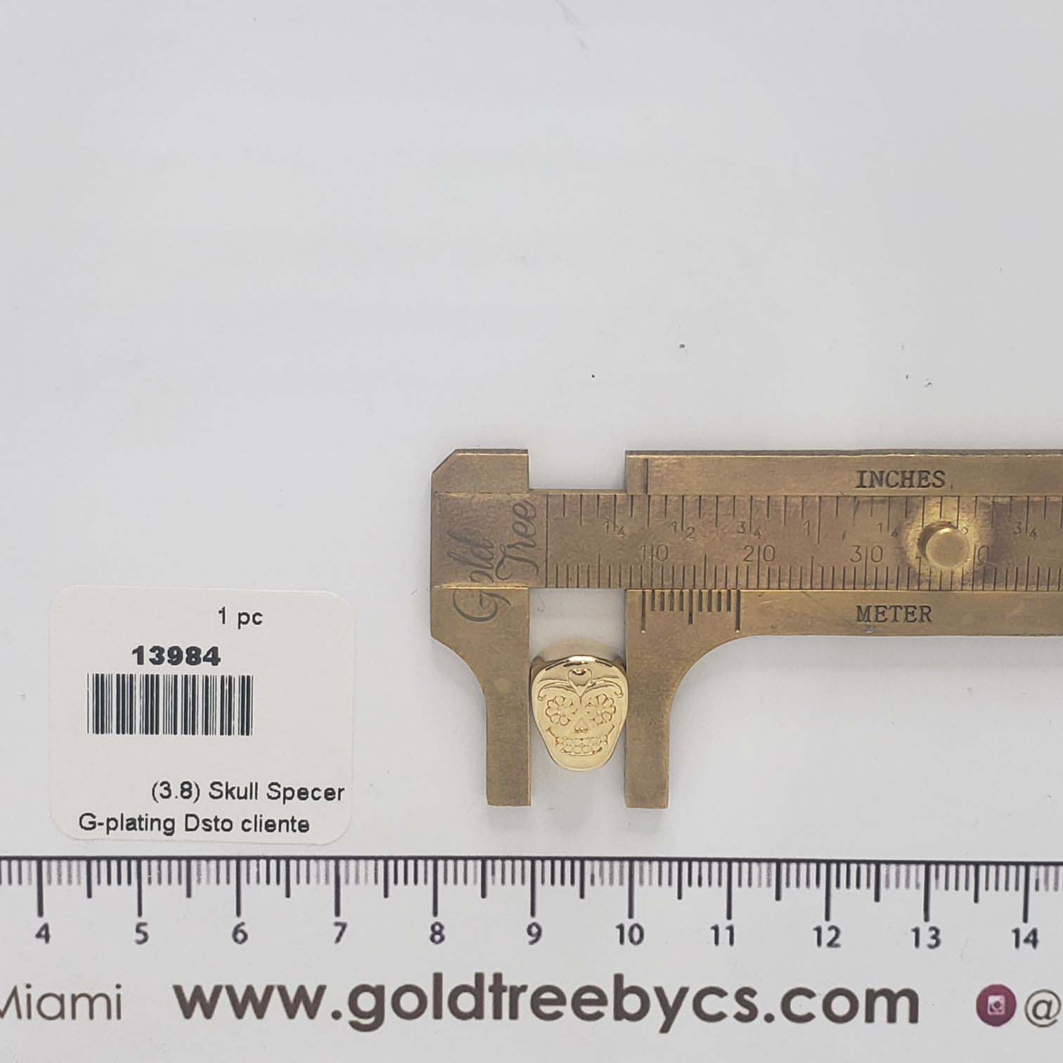 13984 Golden Skull Spacer