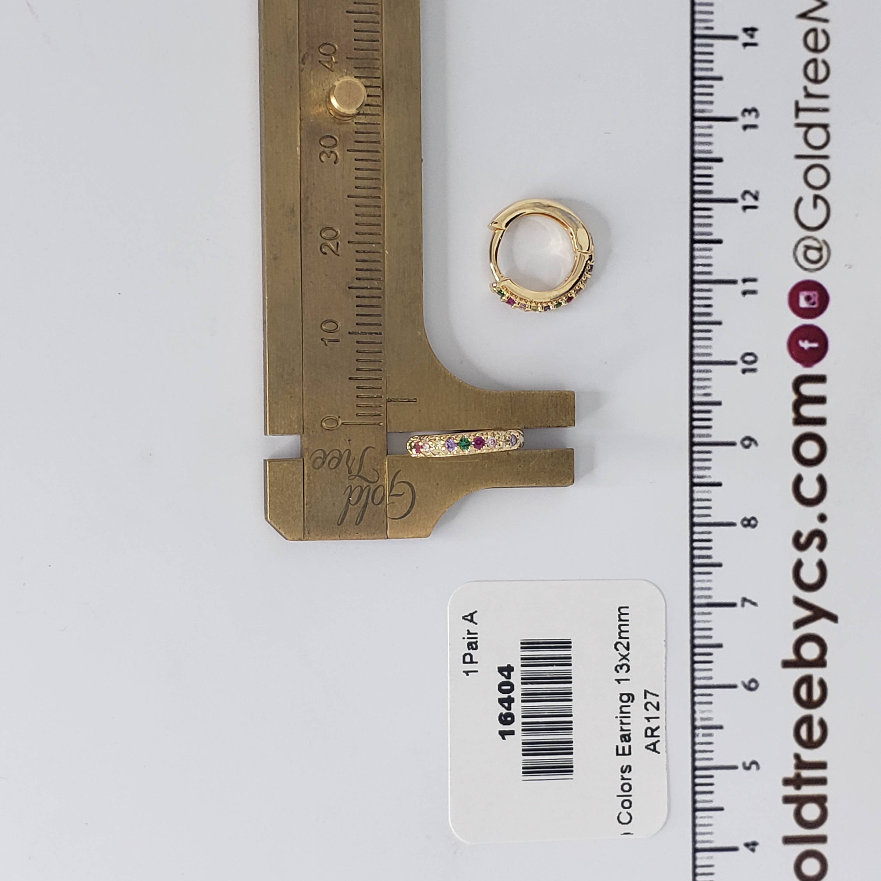 16404 13x2mm Colors Earring