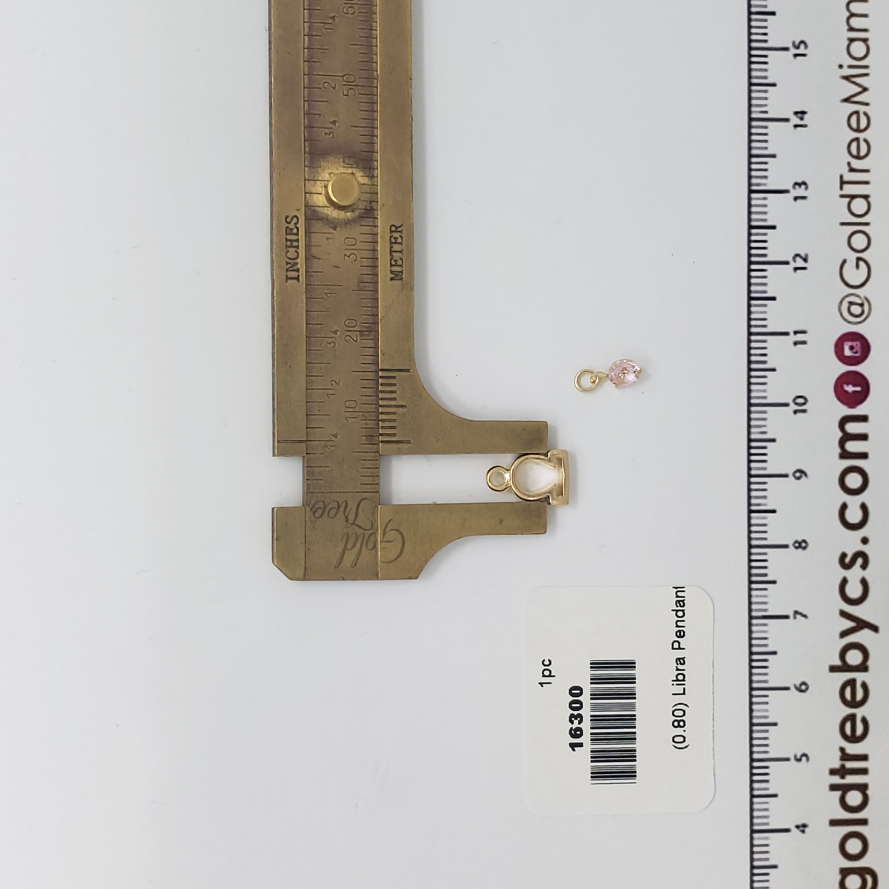 16300 Mini Golden Libra Pendant