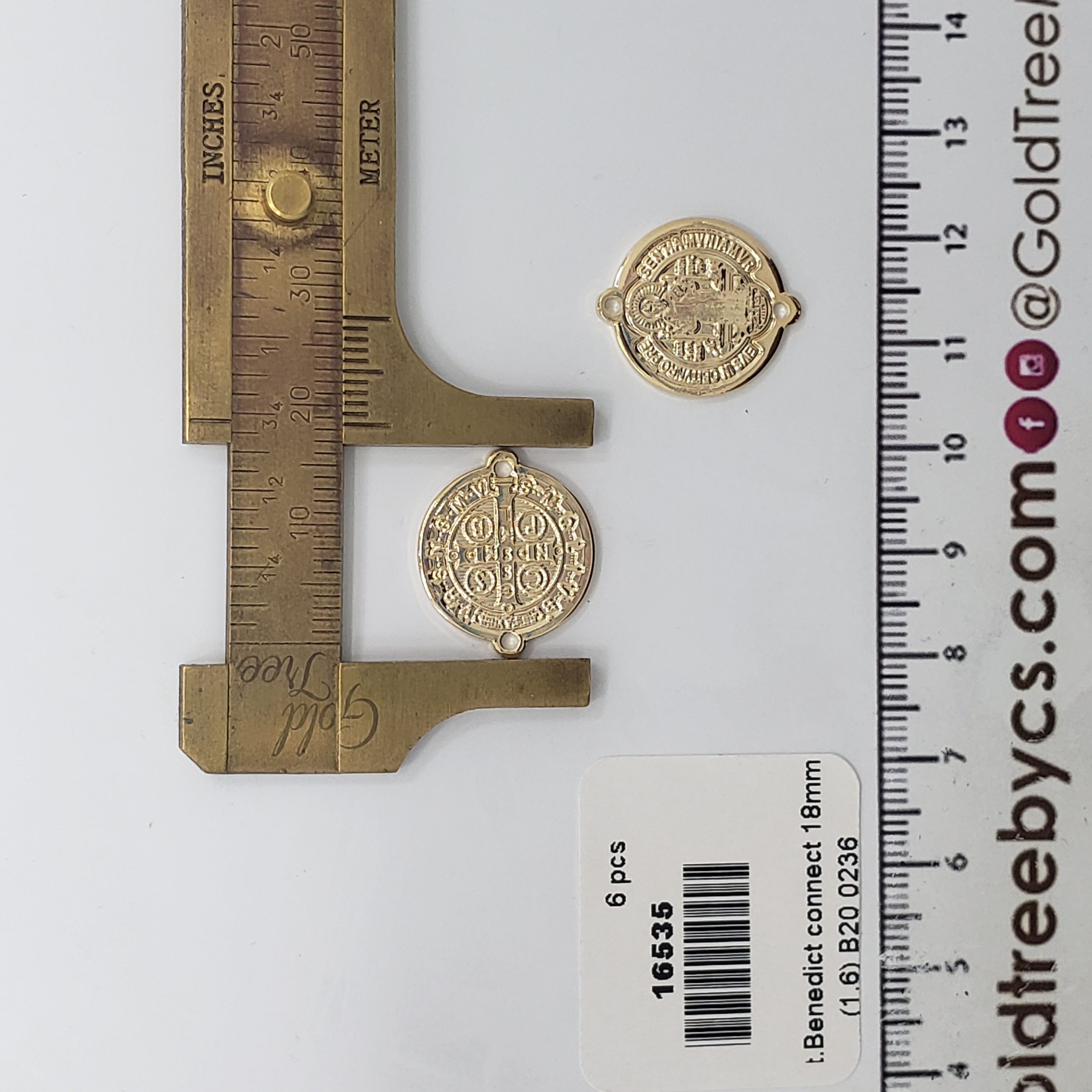 16535 Gold Plated St. Benedict Connector