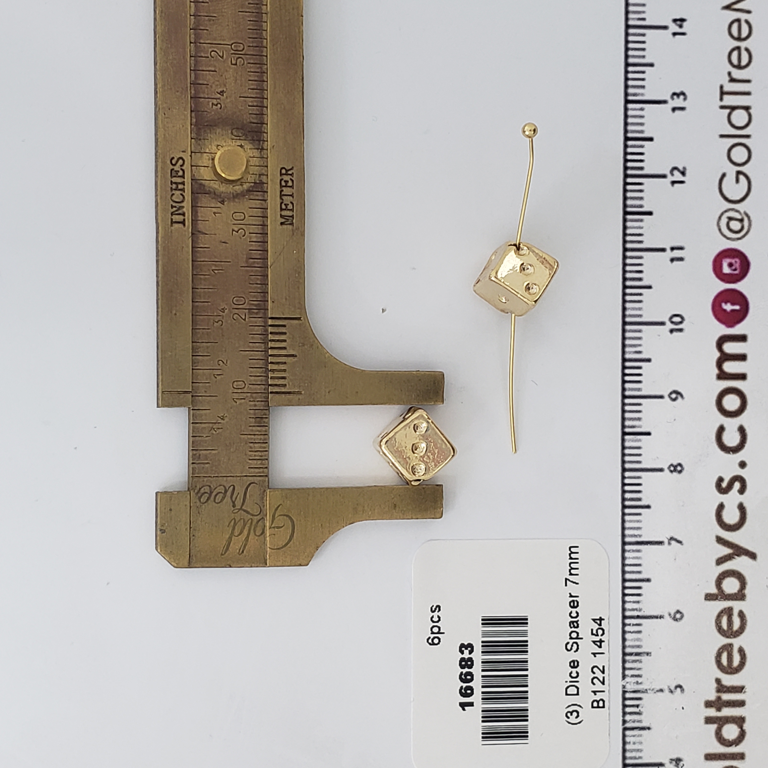 16683 Golden Dice Spacer