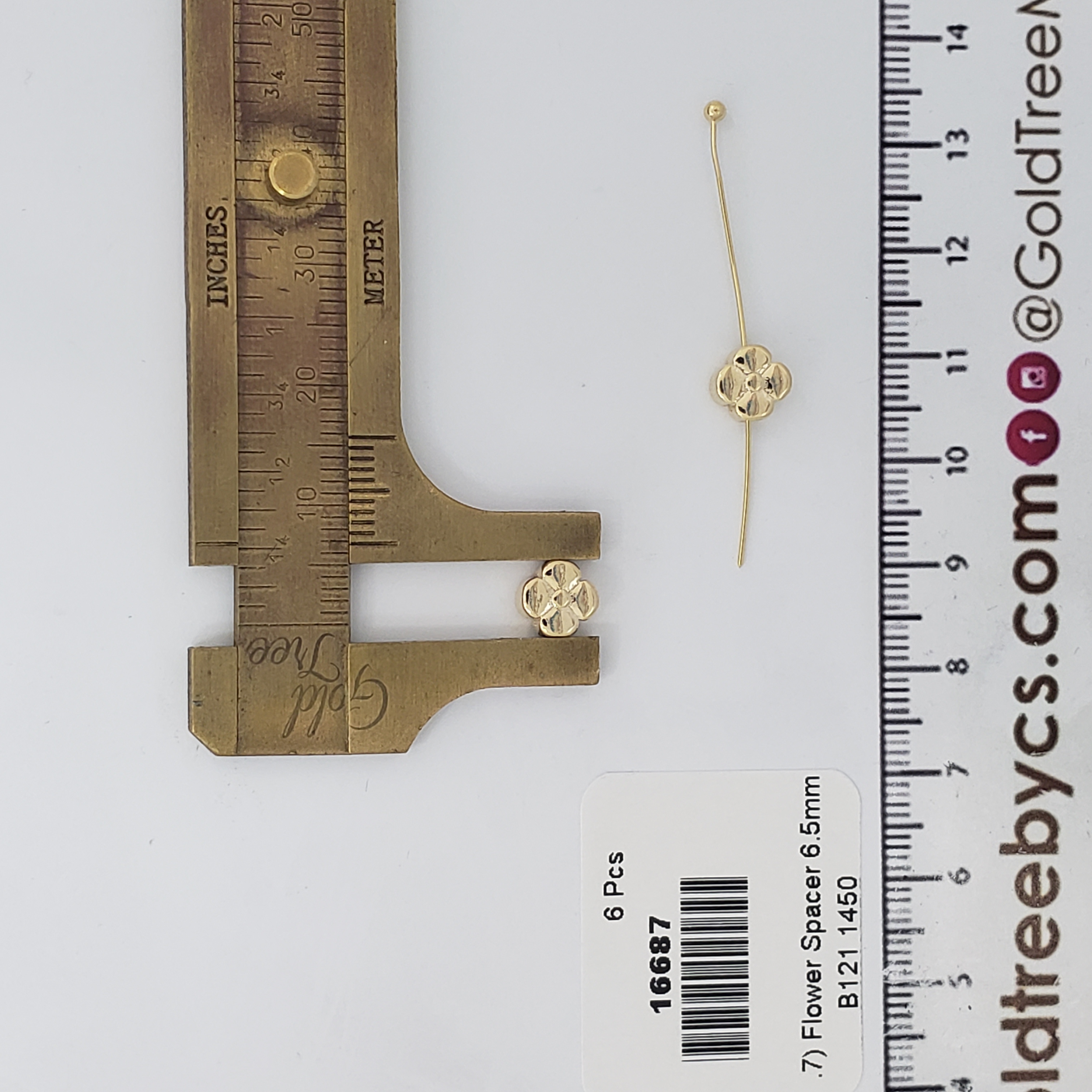 16687 Mini Gold Flower Spacer