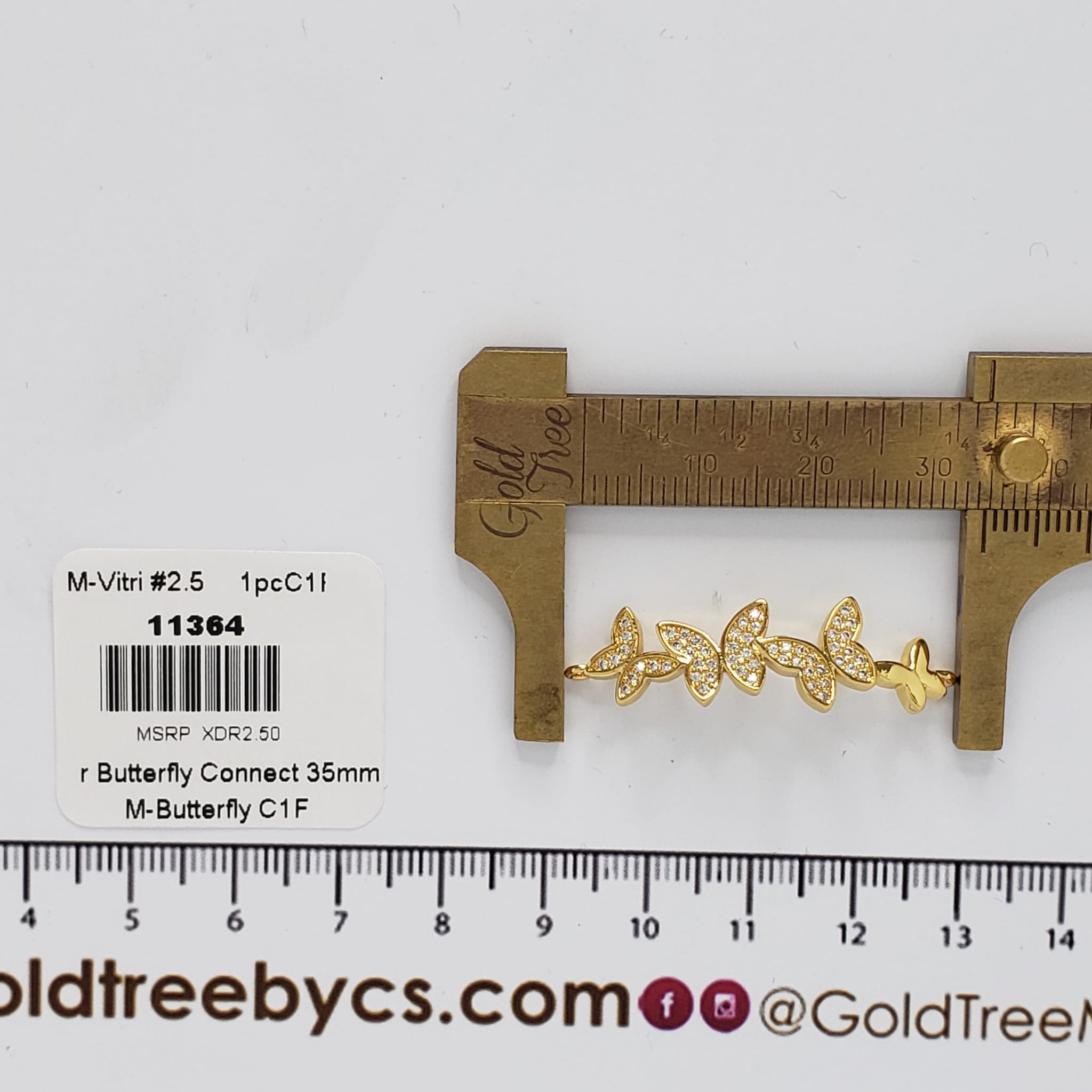 11364 Four Butterfly Micropave Connector