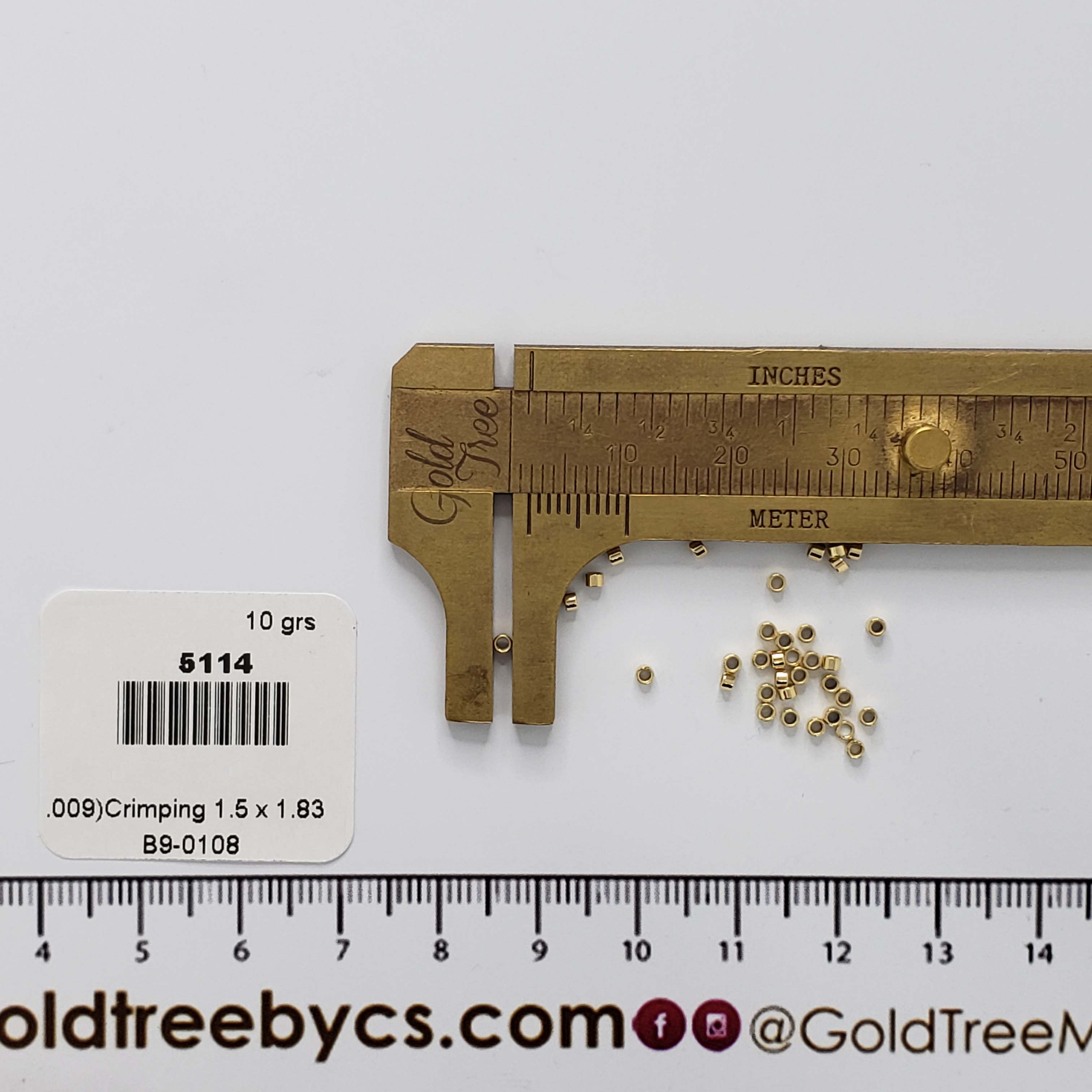 5114 1.5x1.83mm Gold Crimp