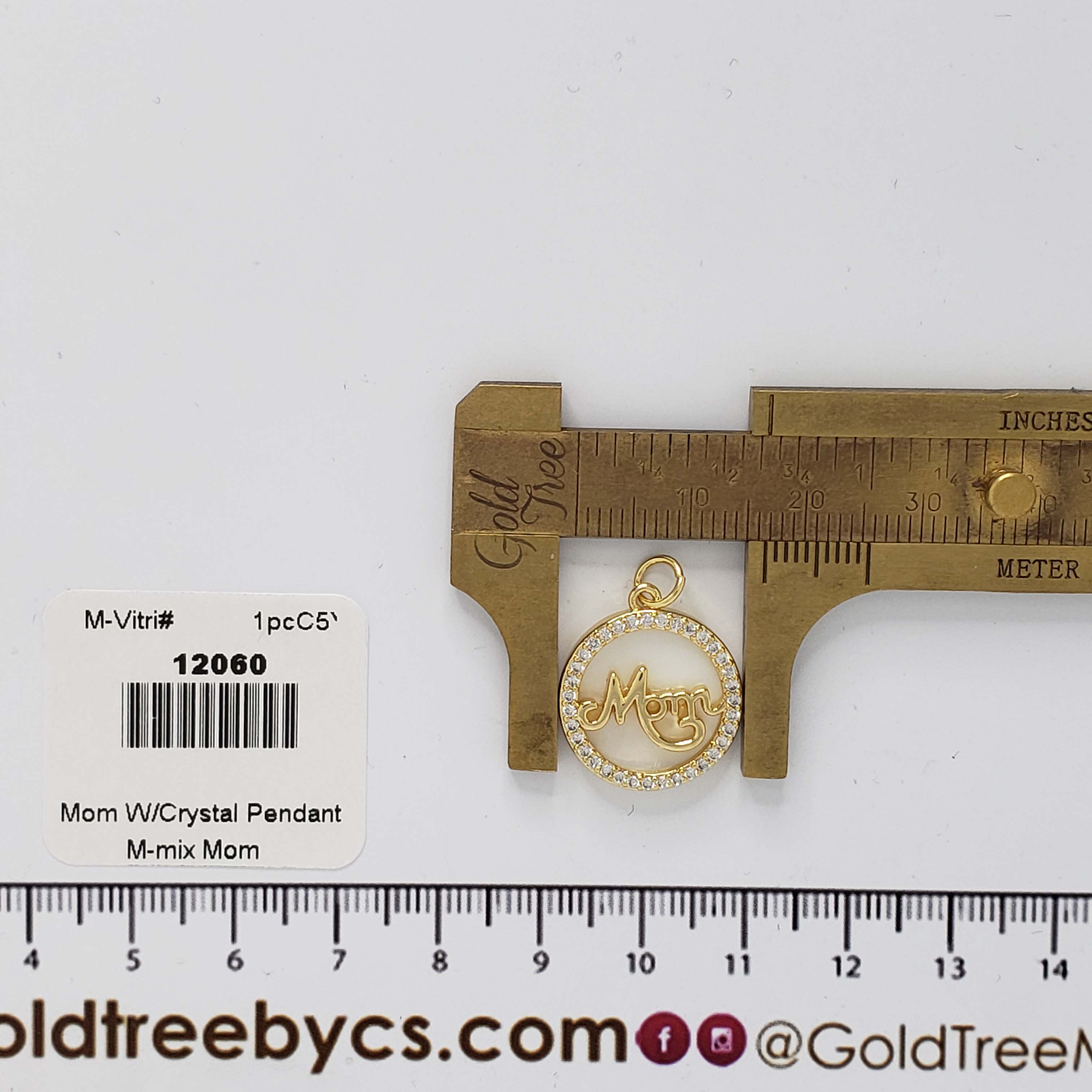 12060 Shell Mom with Crystal Pendant