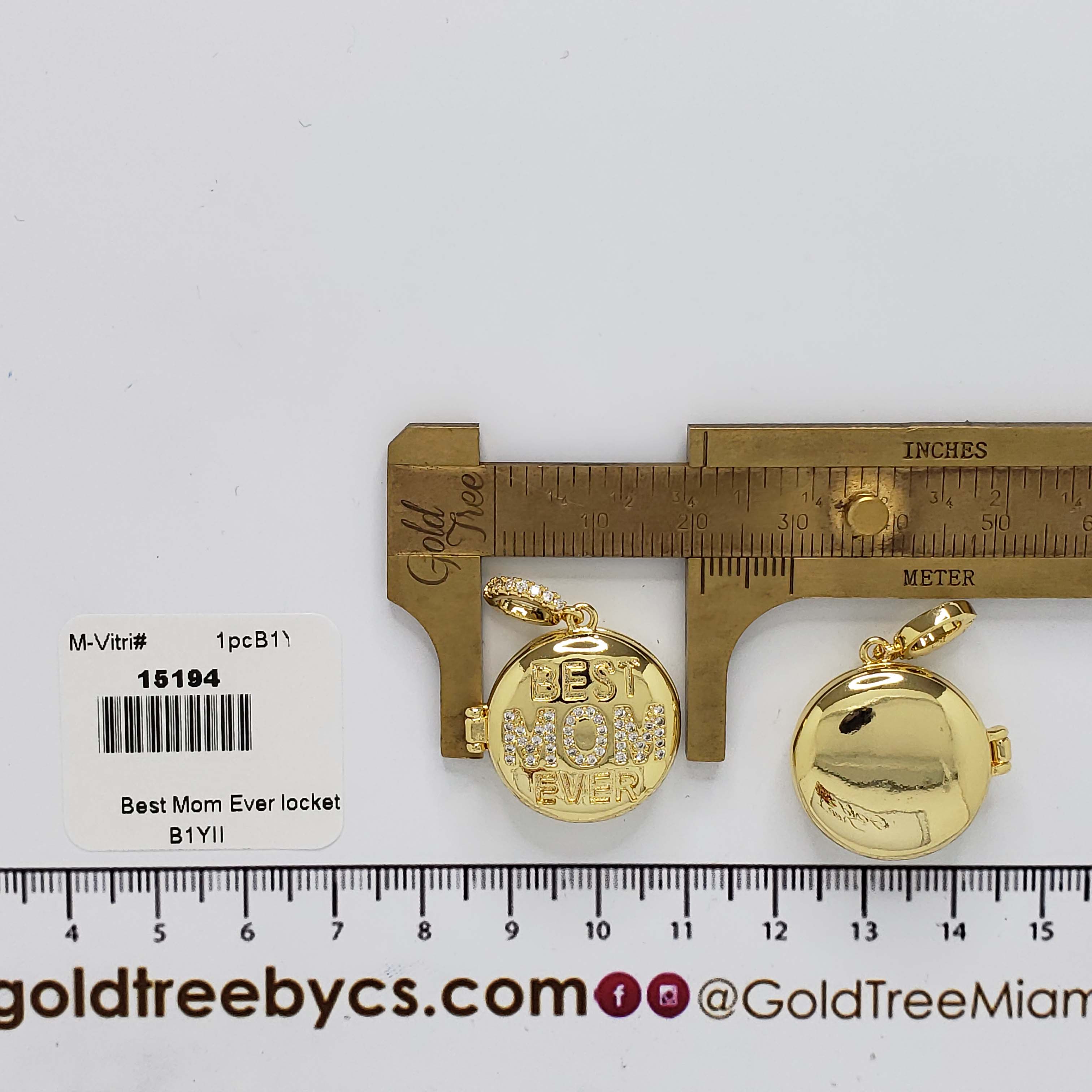 15194 Best Mom Ever Locket Pendant