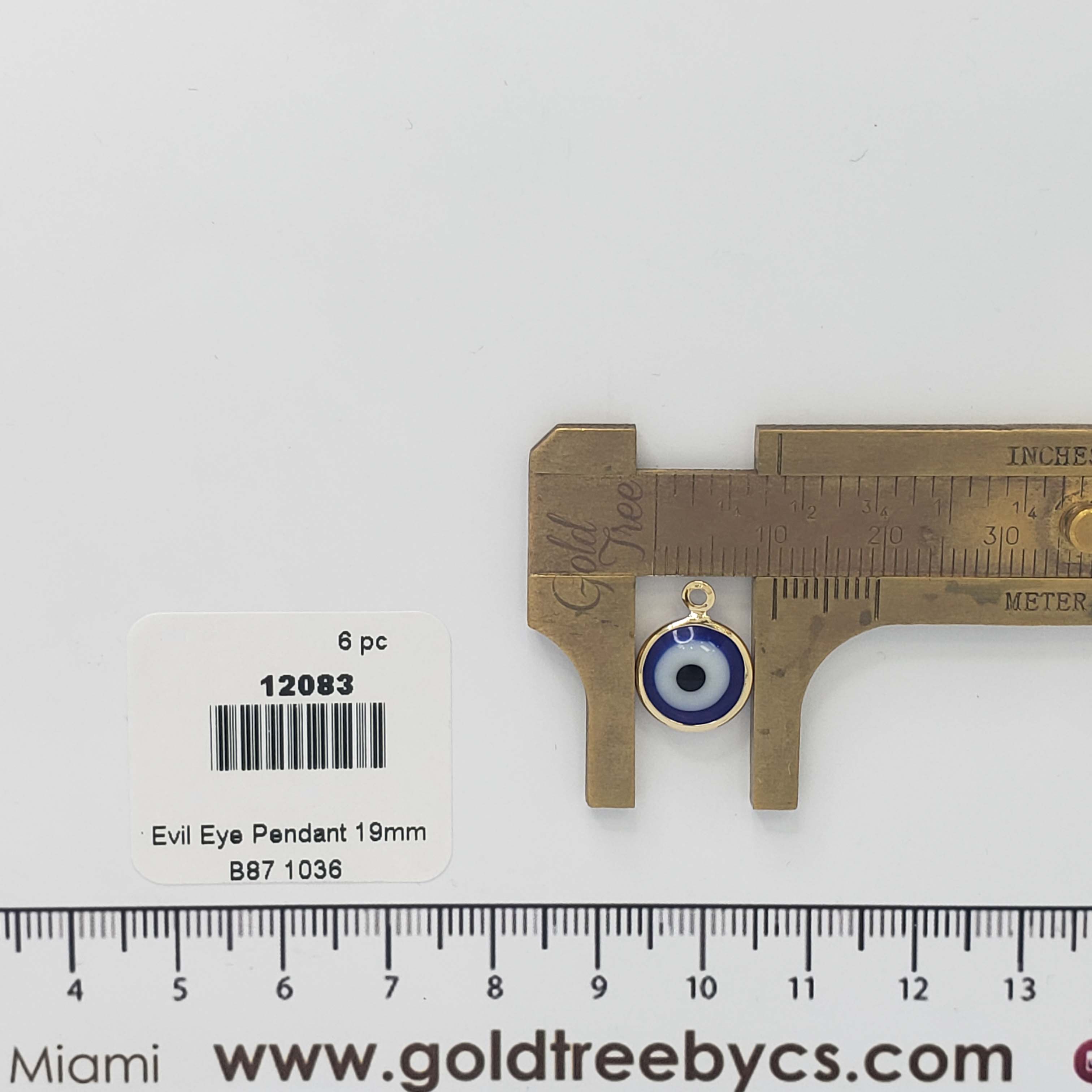 12083 Navy Eye Pendant 10mm