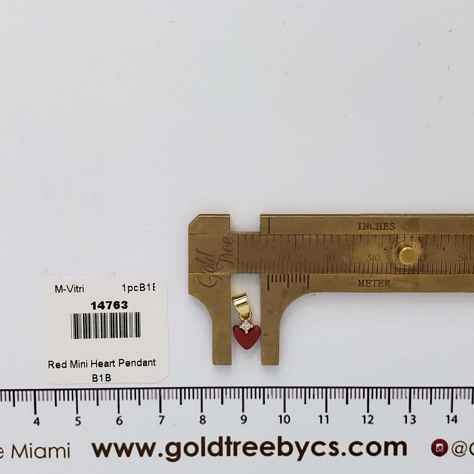 14763 Red Mini Heart Pendant