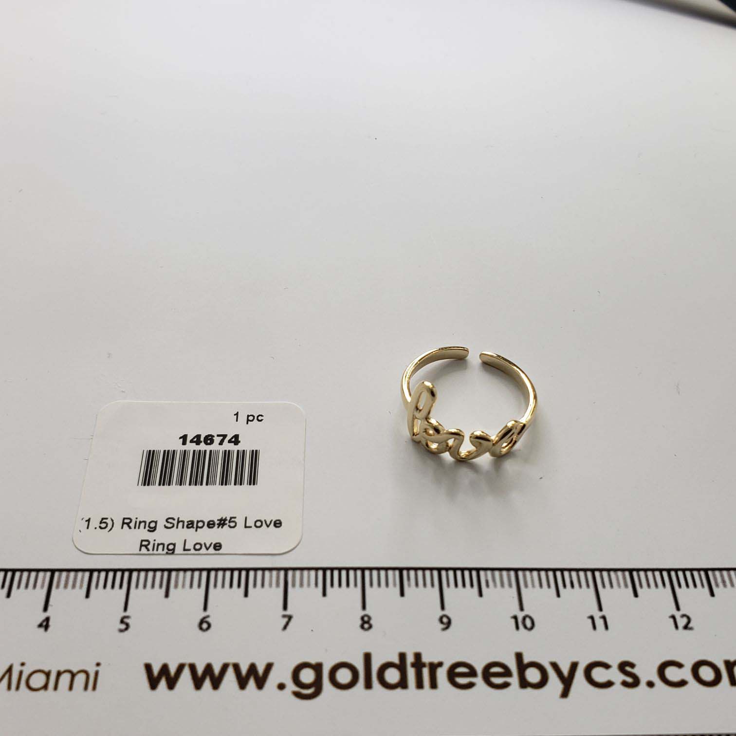 14674 Gold Ring Elegant Love 