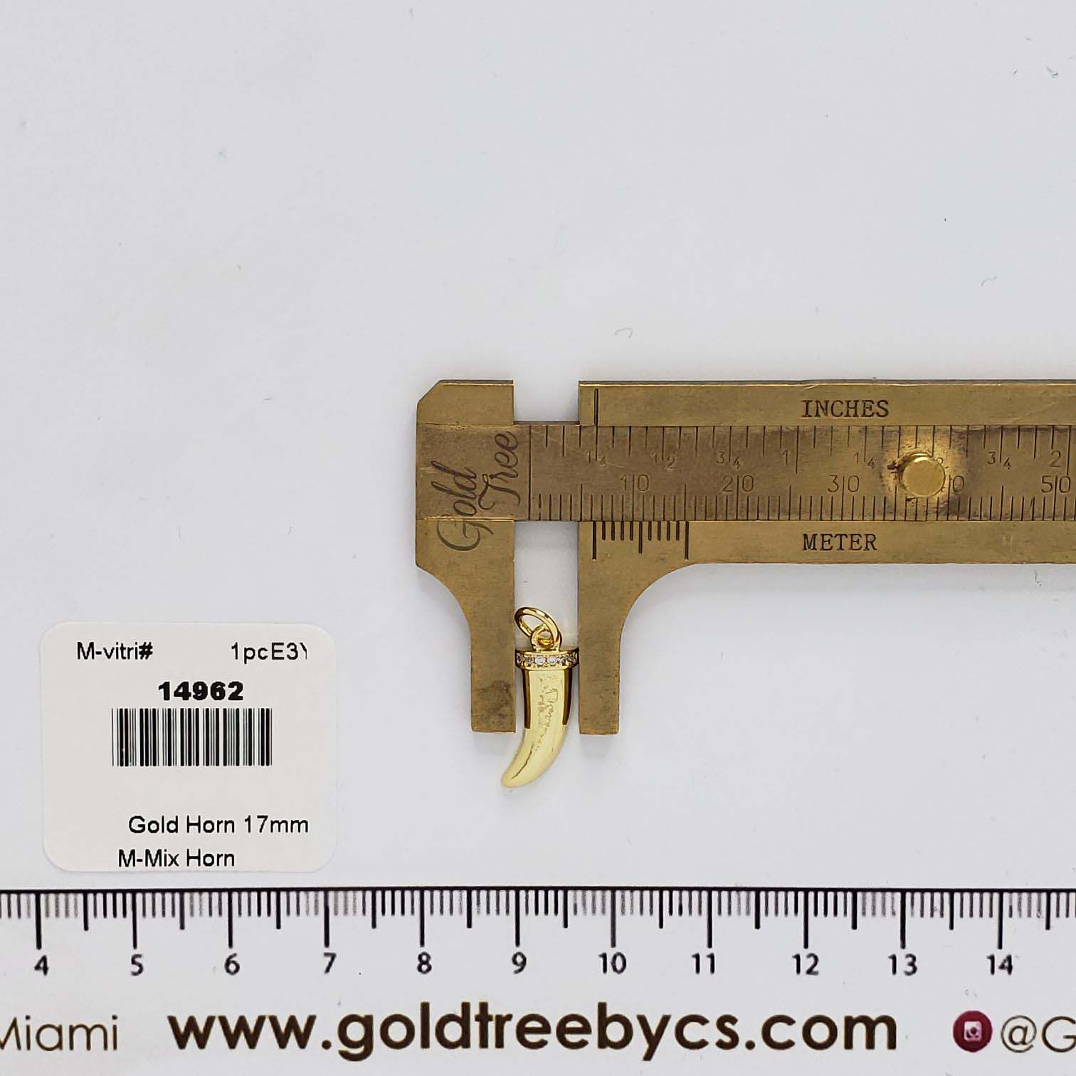 14962 Gold Horn Charm