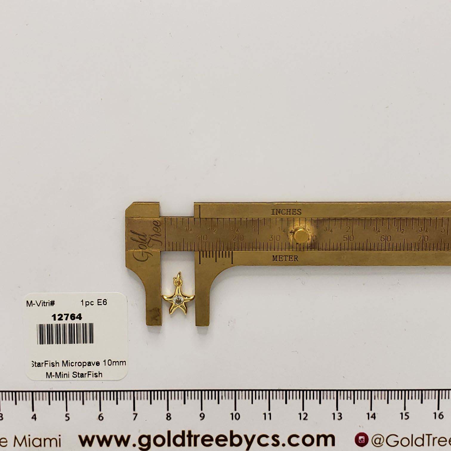 12764 Mini Micropave Starfish Pendant