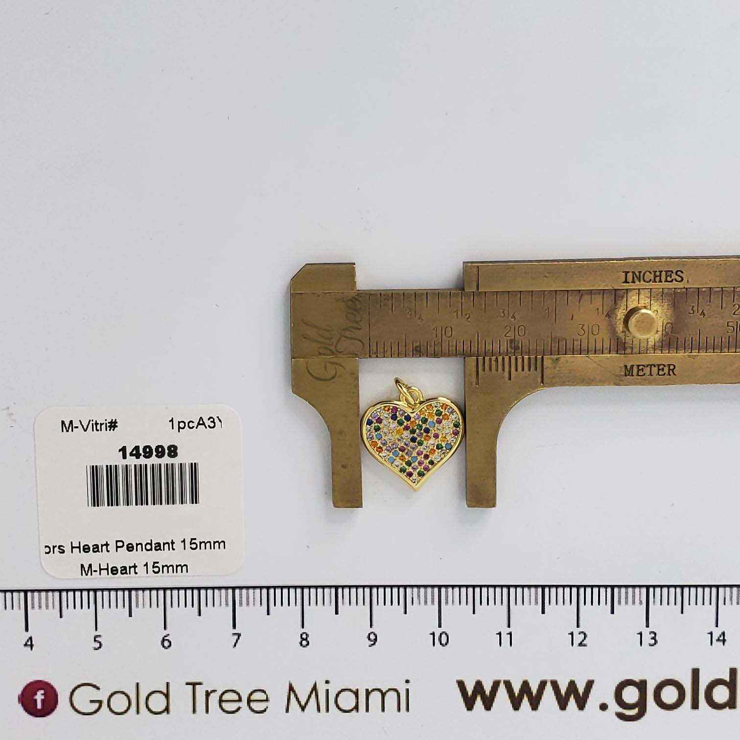 14998 Colors Heart Pendant