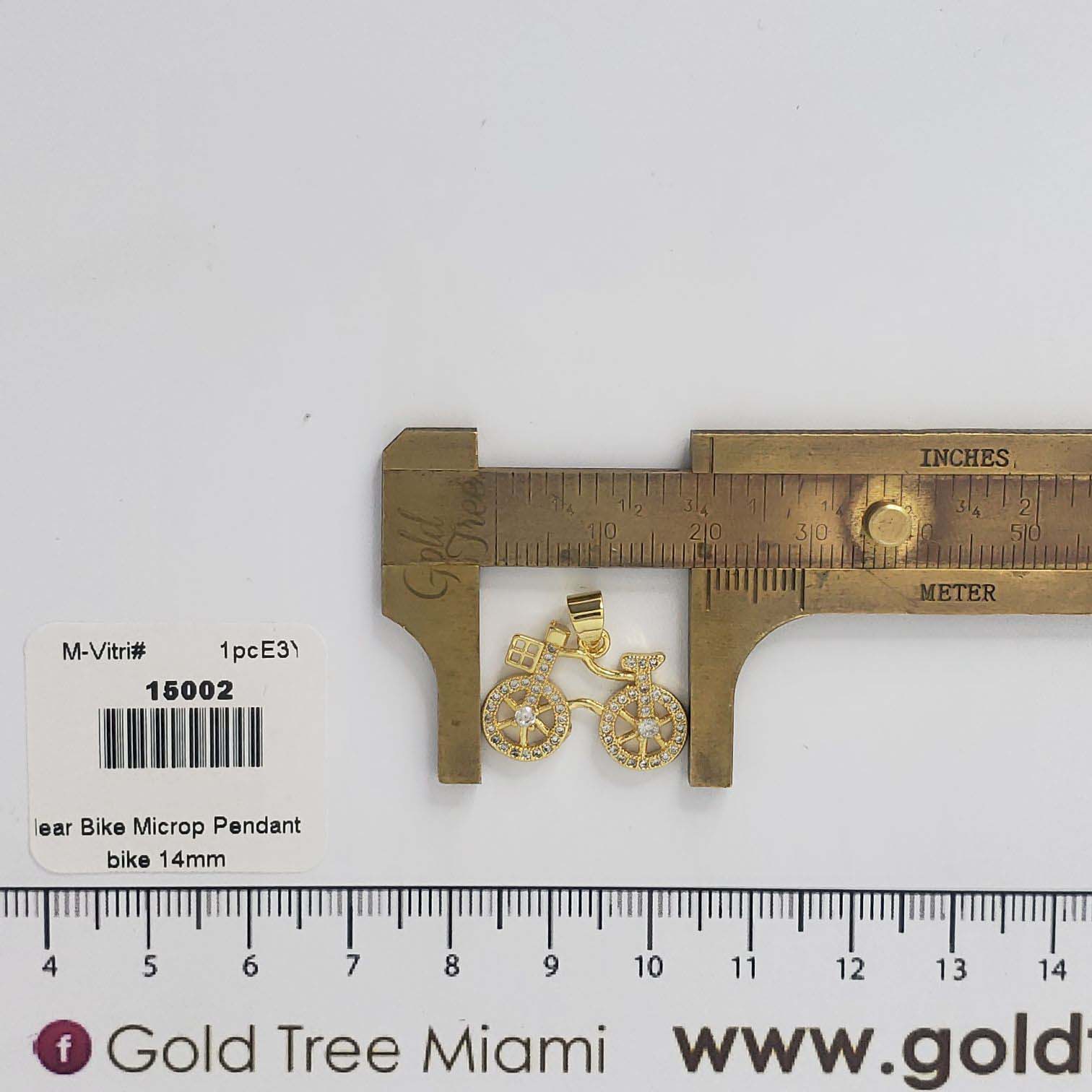 15002 Clear Micropave Bike Pendant