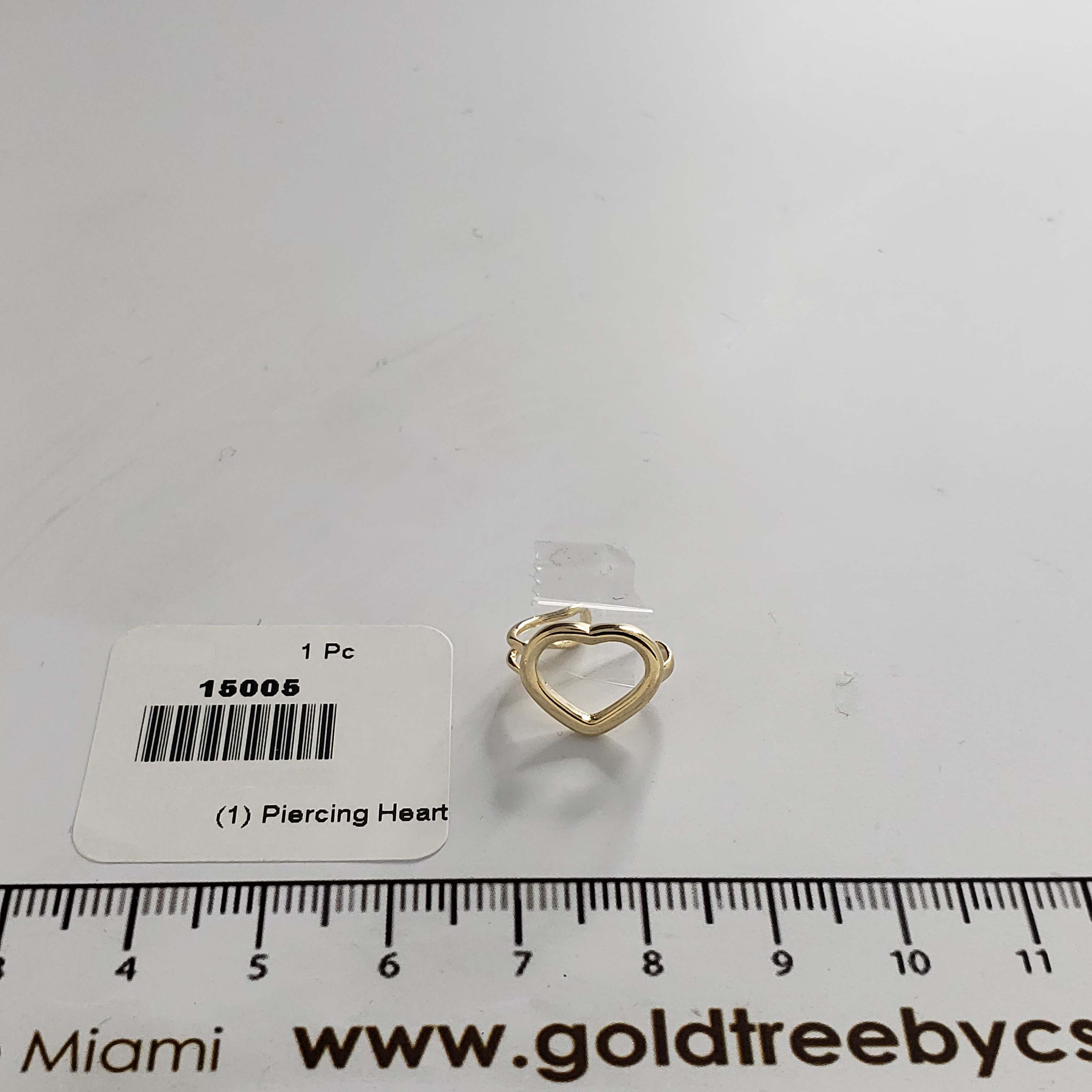 15005 Gold Ear Cuff Heart