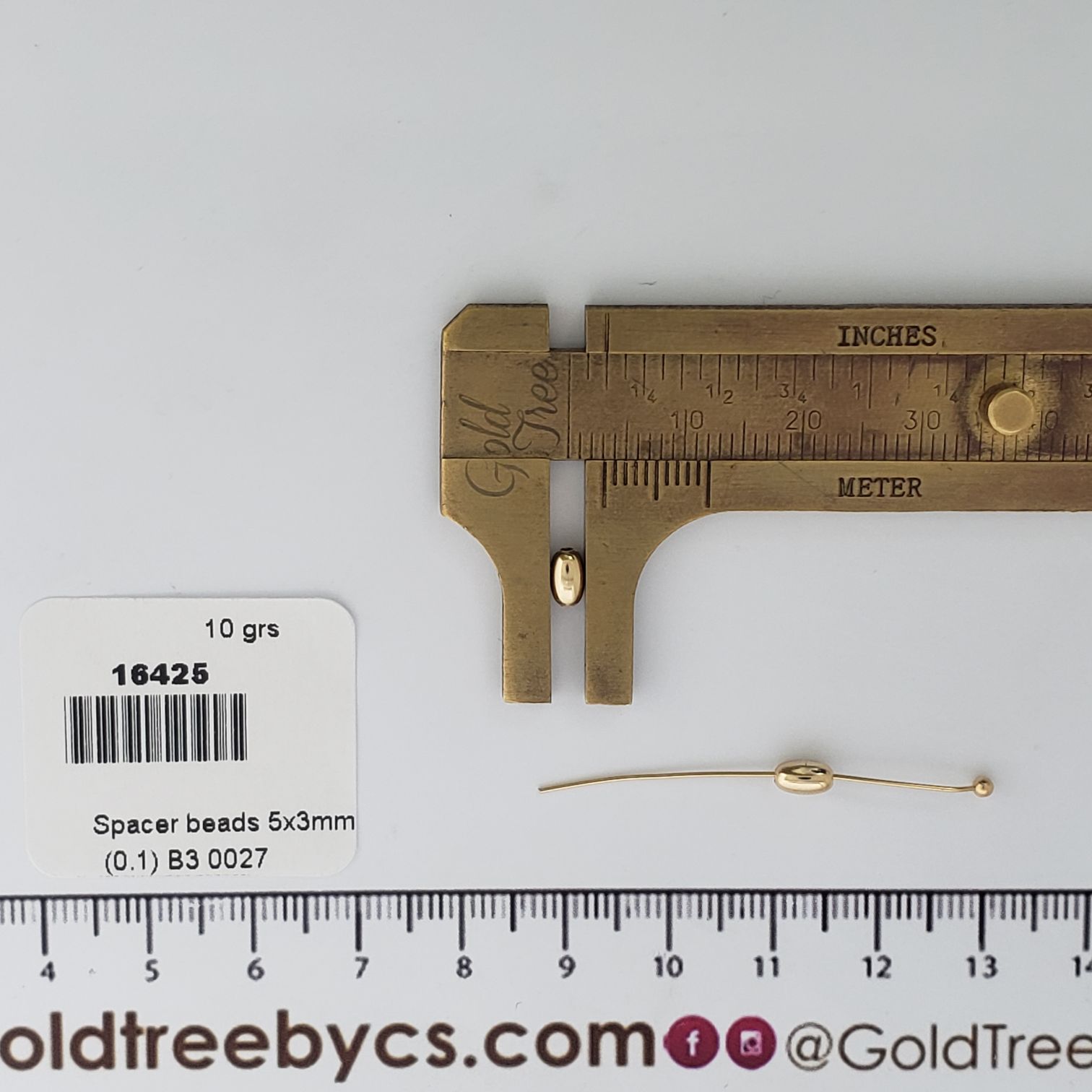 16425 Mini Gold Plated Spacer