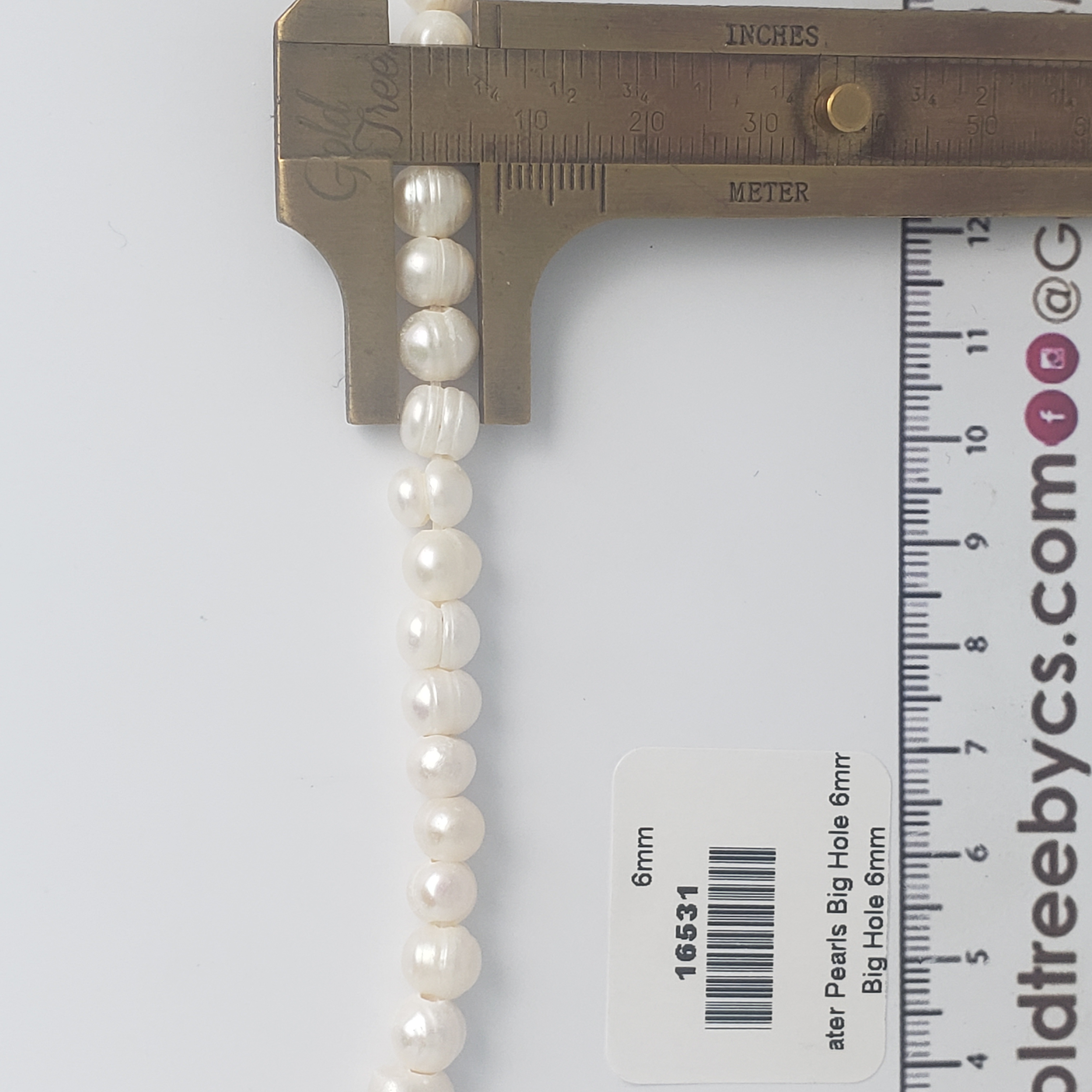 16531 Perlas de agua dulce con agujero grande