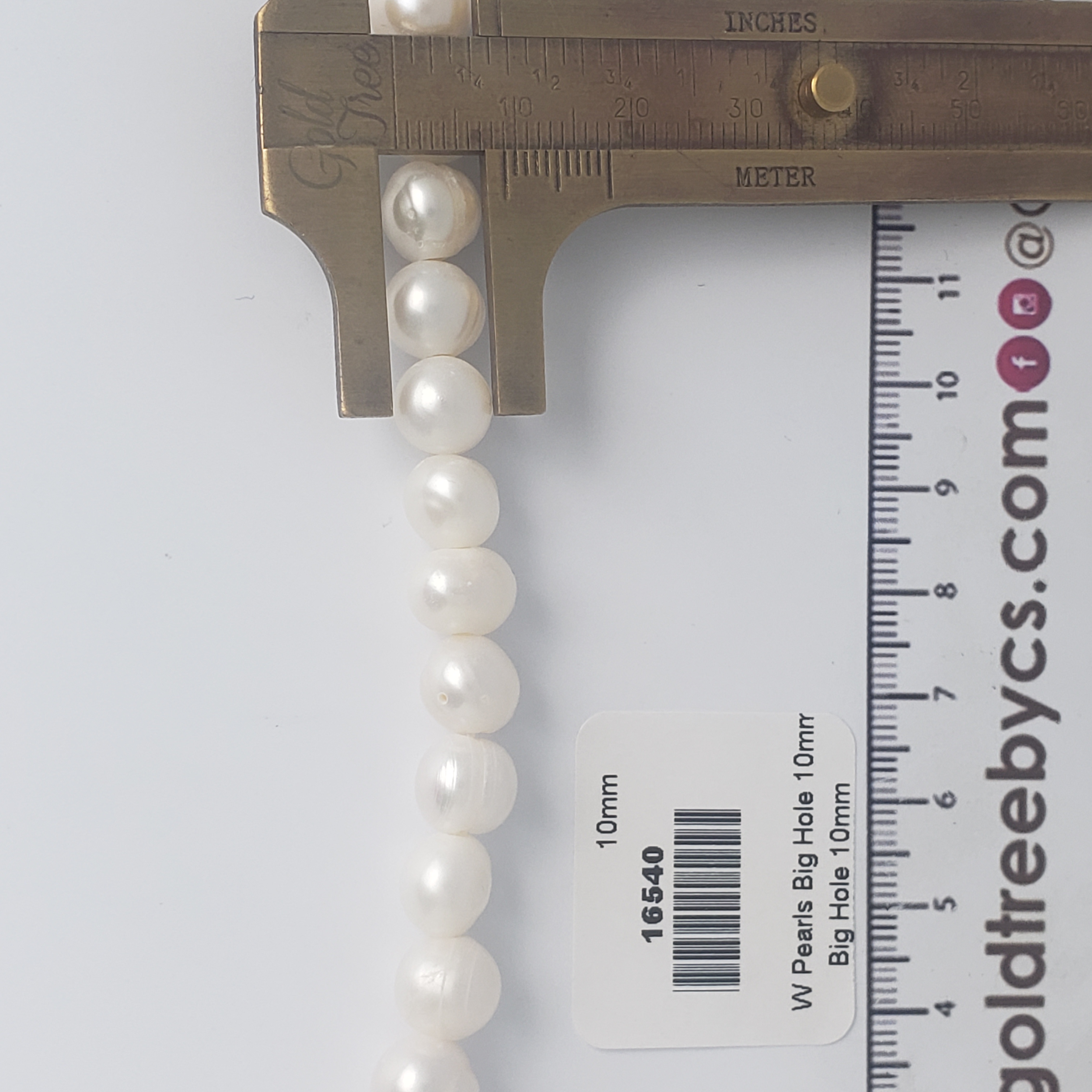 16540 Perlas Grandes con Agujero Fresco