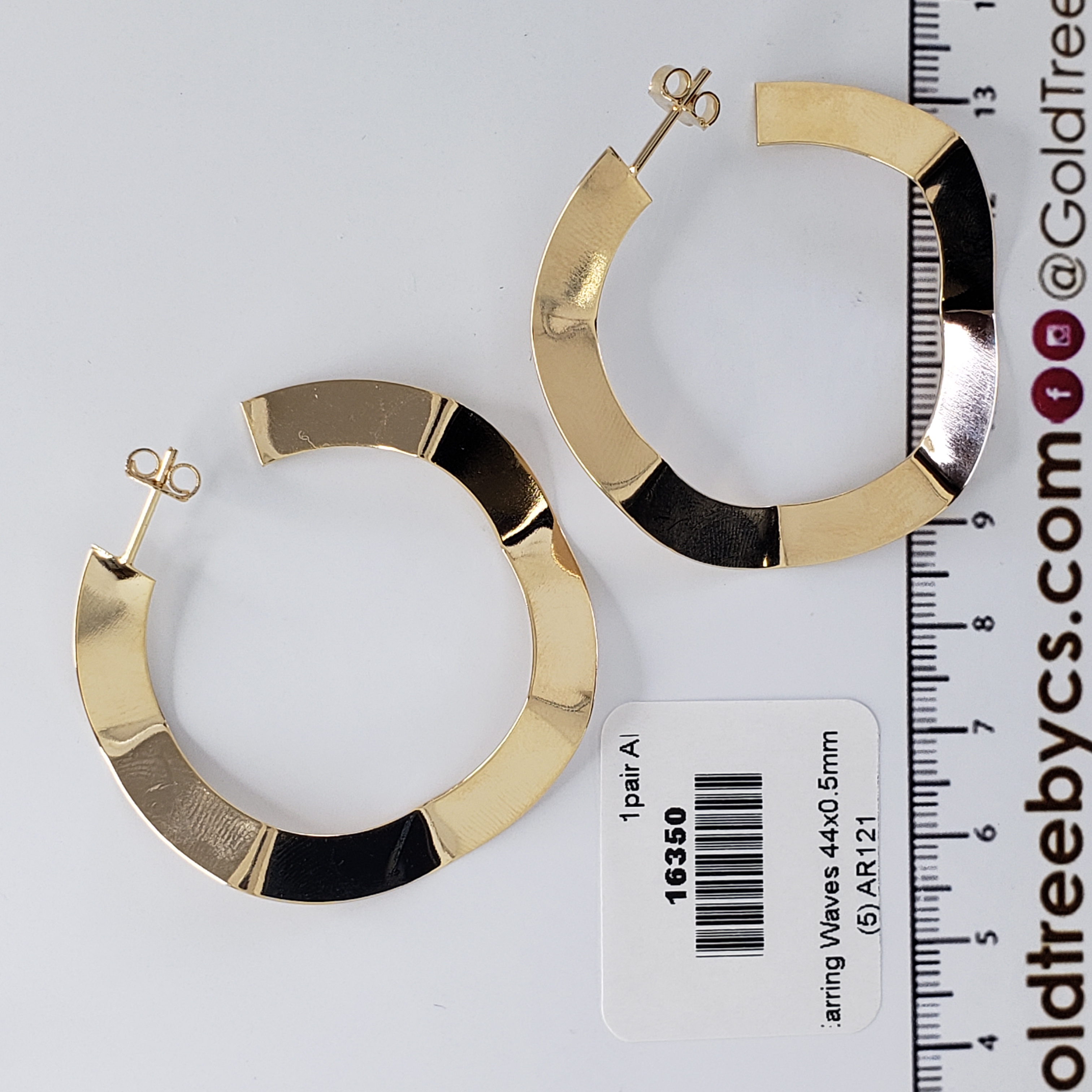 16350 44x0.5mm Earring Waves