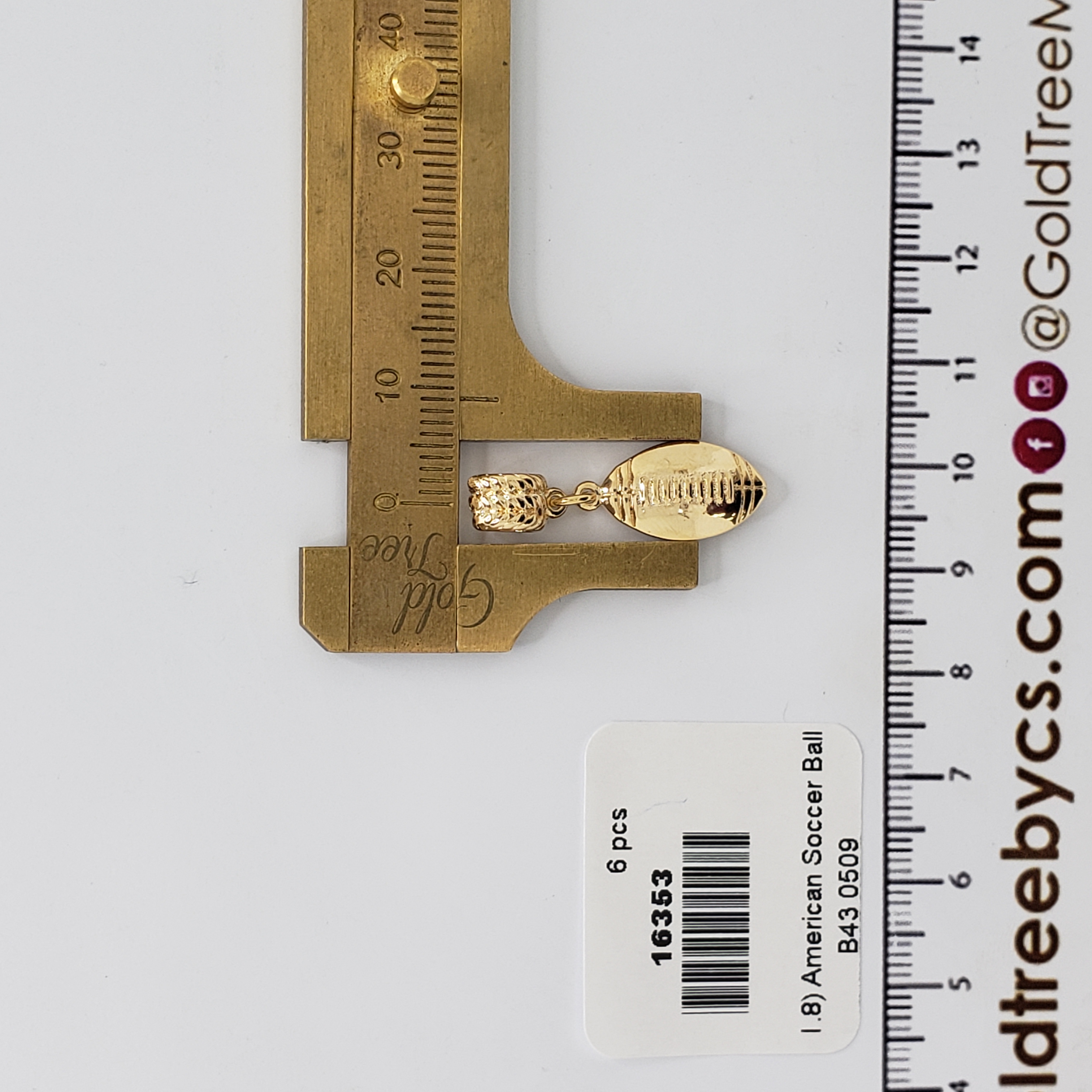 16353 American Soccer Ball Pendant