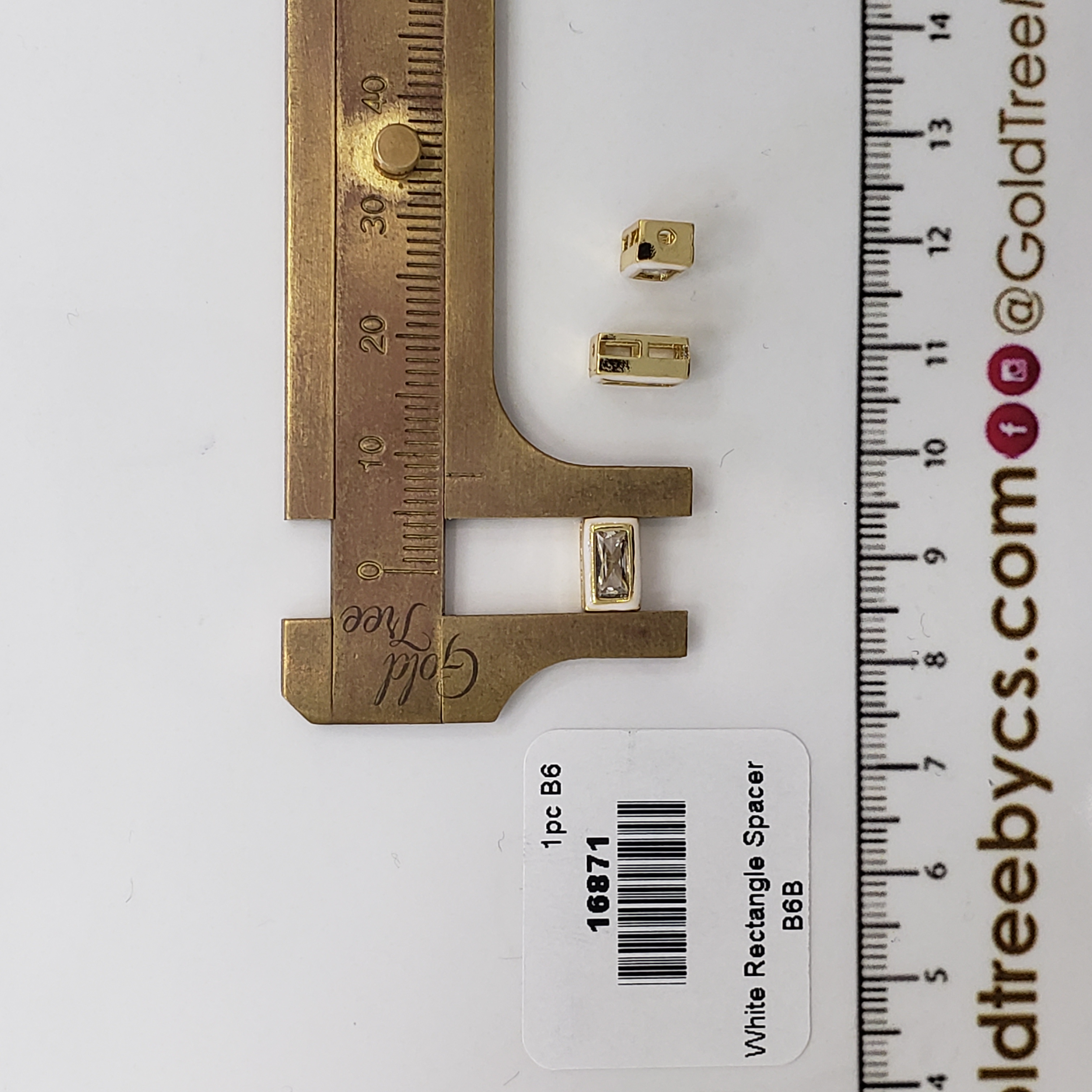 16871 White Rectangle Spacer