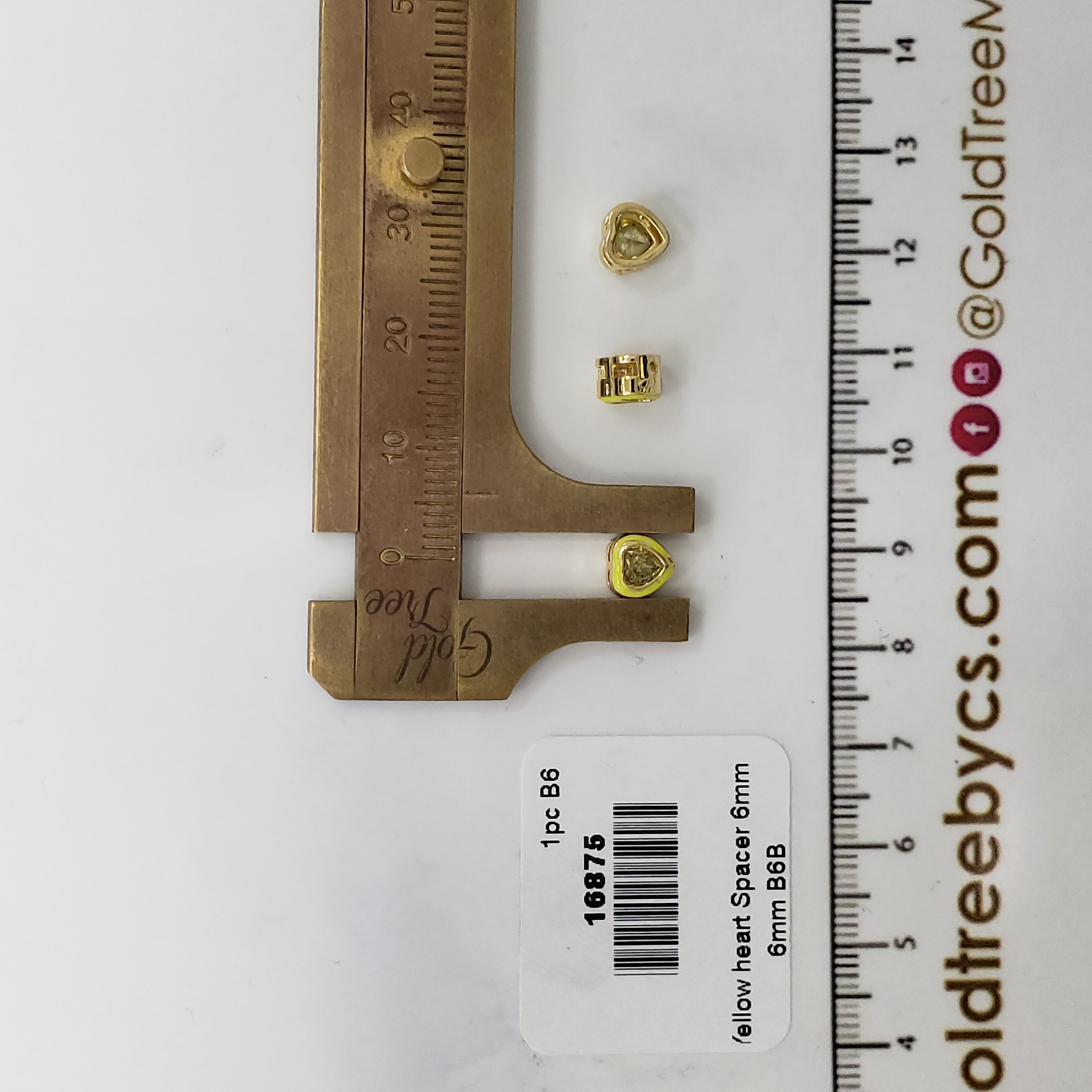 16875 Sunny Yellow Heart Spacer