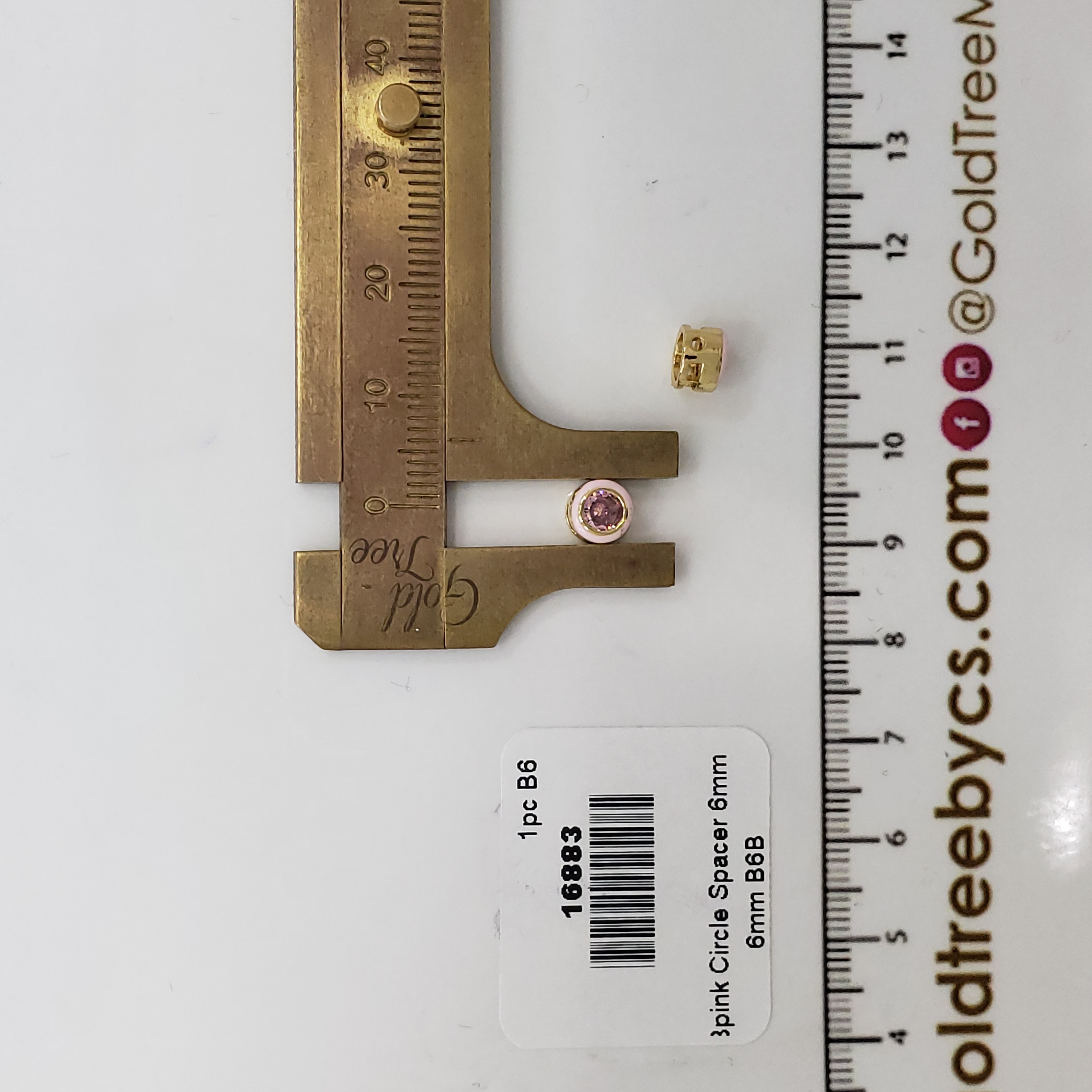 16883 Baby Pink Circle Spacer