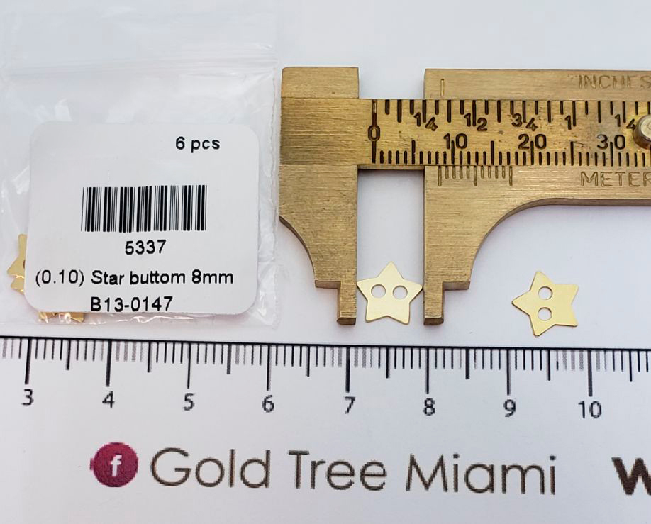5337 Golden Star Button