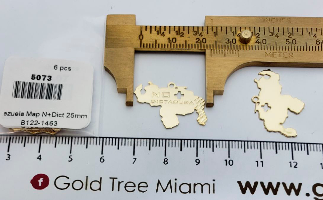 5073 Venezuela Map No mas Dictadura Charm