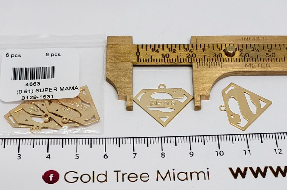 4663 Golden Super Mama Pendant