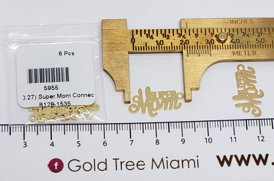5955 Conector Súper Mamá en Oro