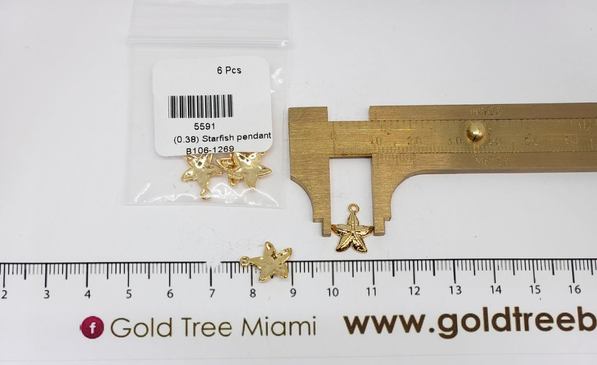 5591 Mini Gold Starfish Pendant