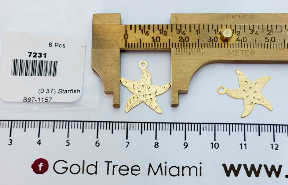 7231 Textured Starfish Pendant