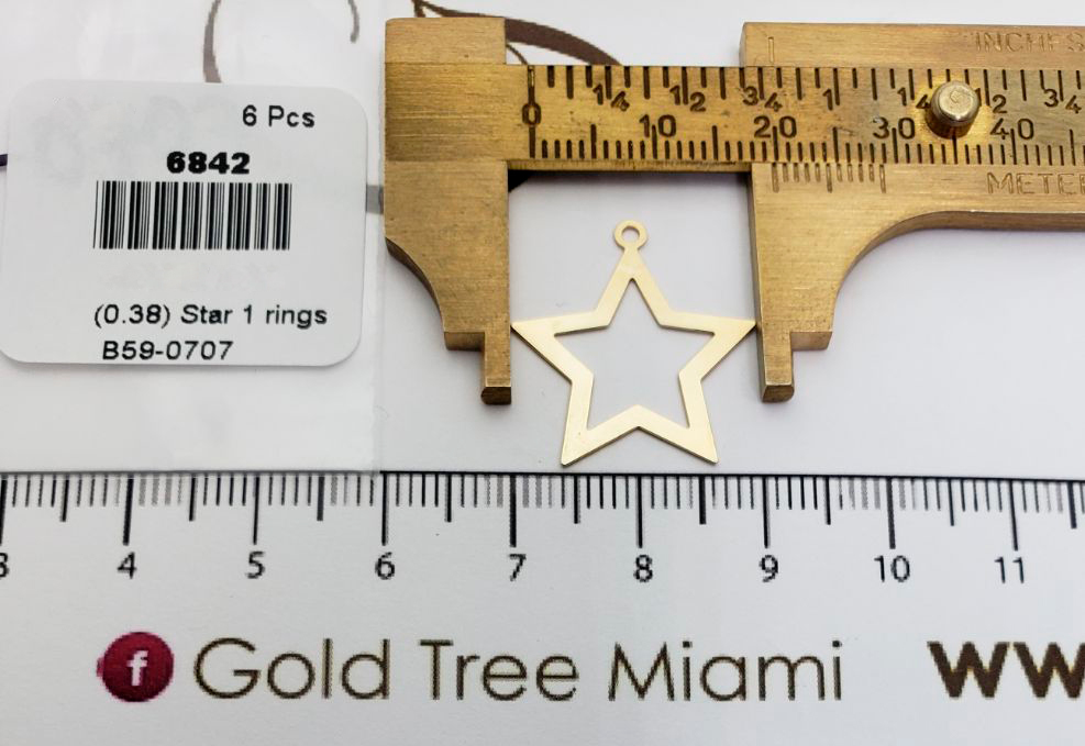 6842 Gold Plated Star Pendant