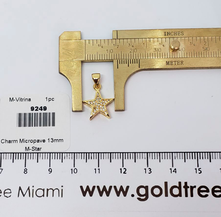 9249 Mini Clear Crystal Star Charm