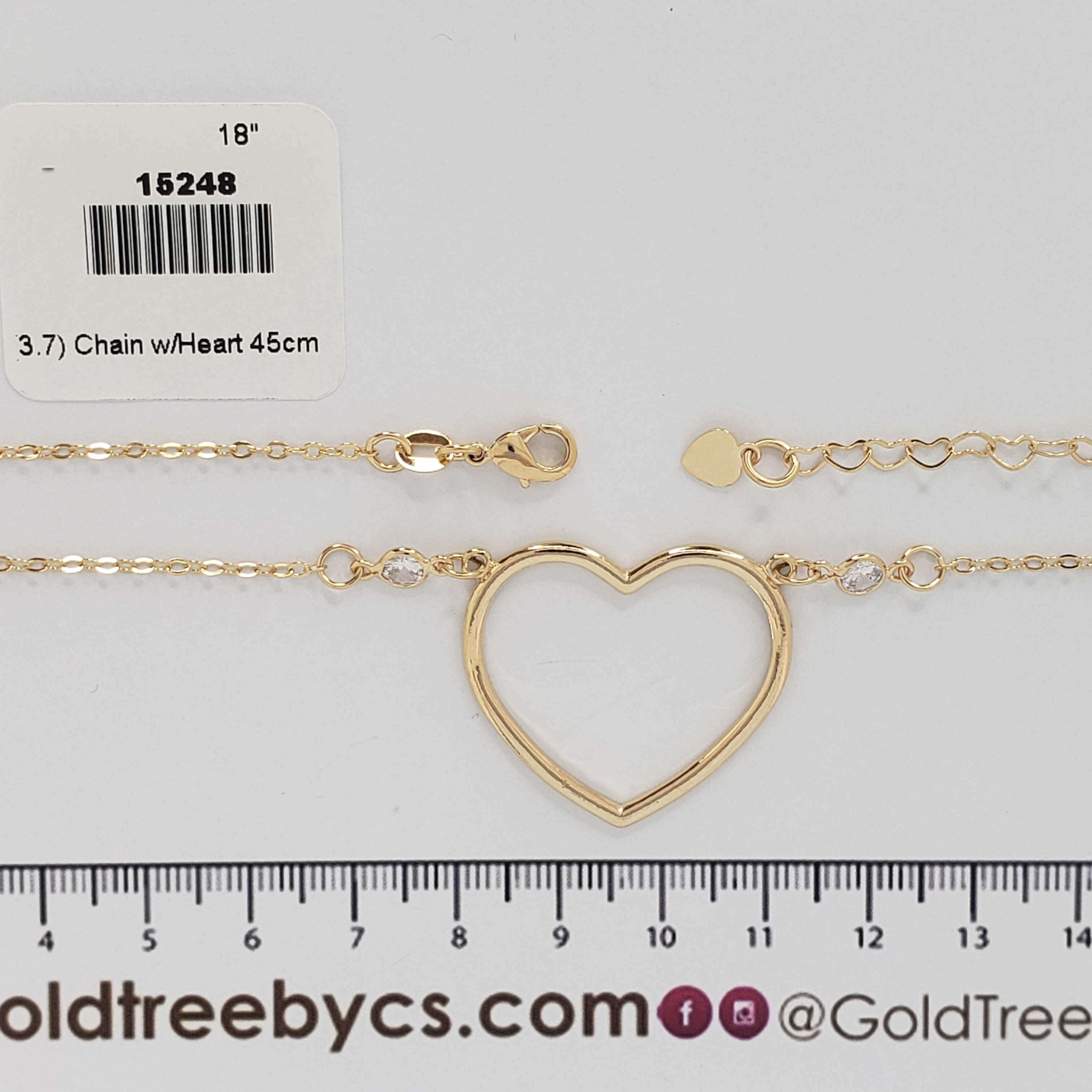 15248 Chain w/Heart