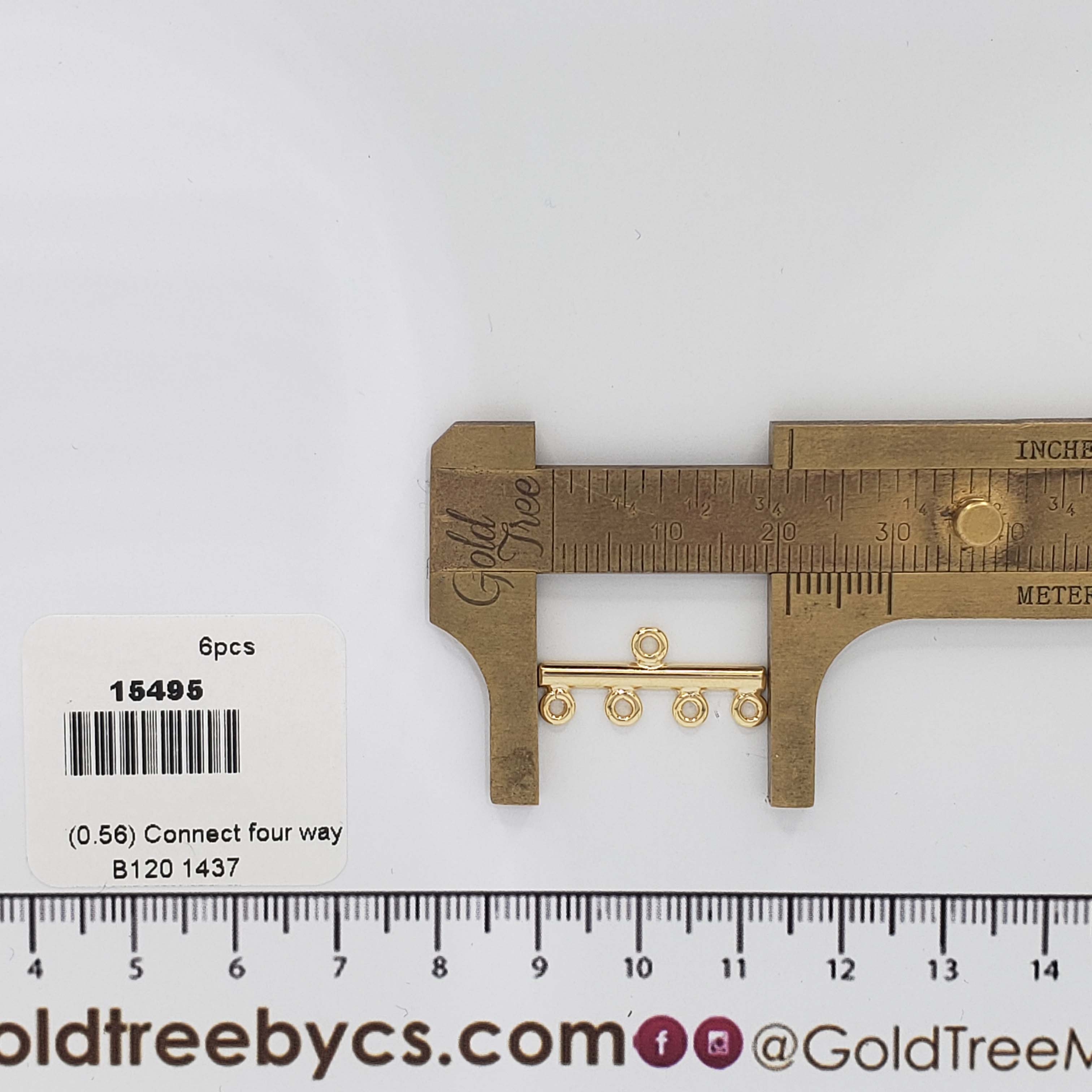 15495 Golden Quadruple Link Connector