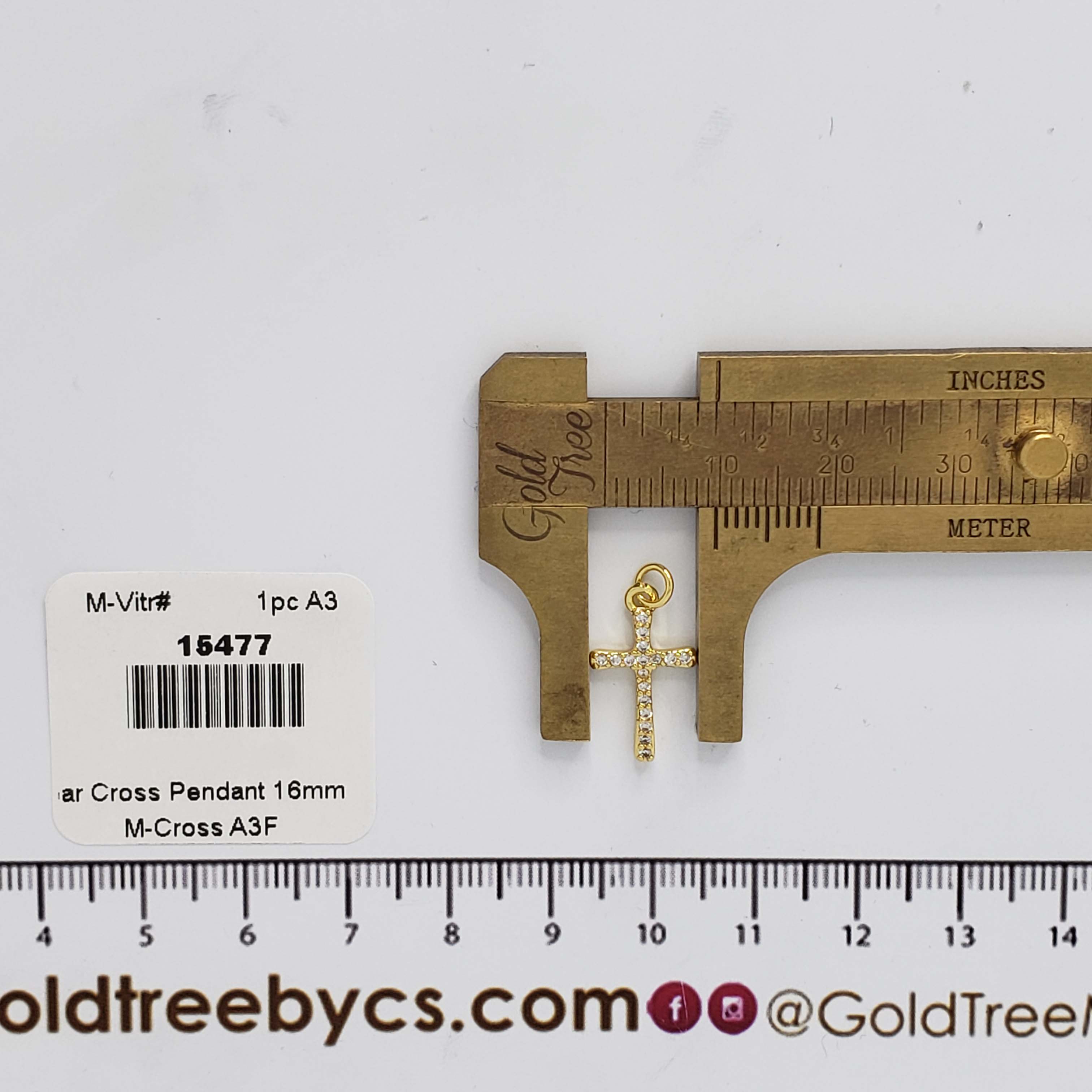 15477 Clear Cross Pendant