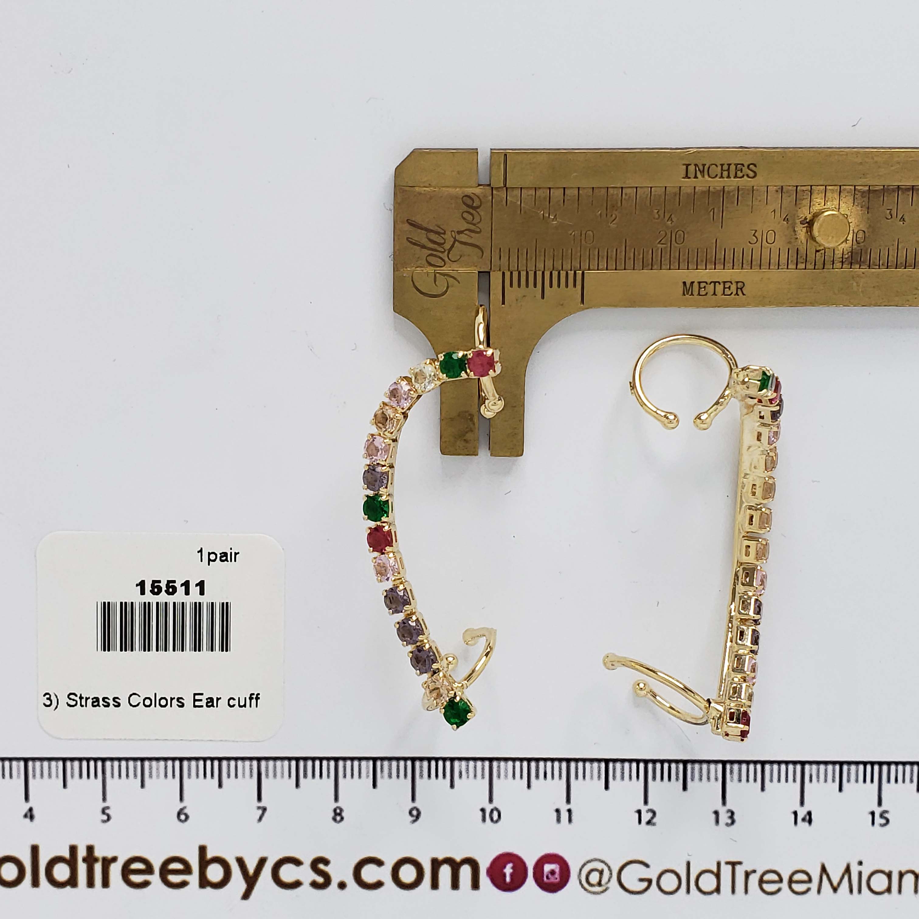 15511 Strass Colors Ear Cuff