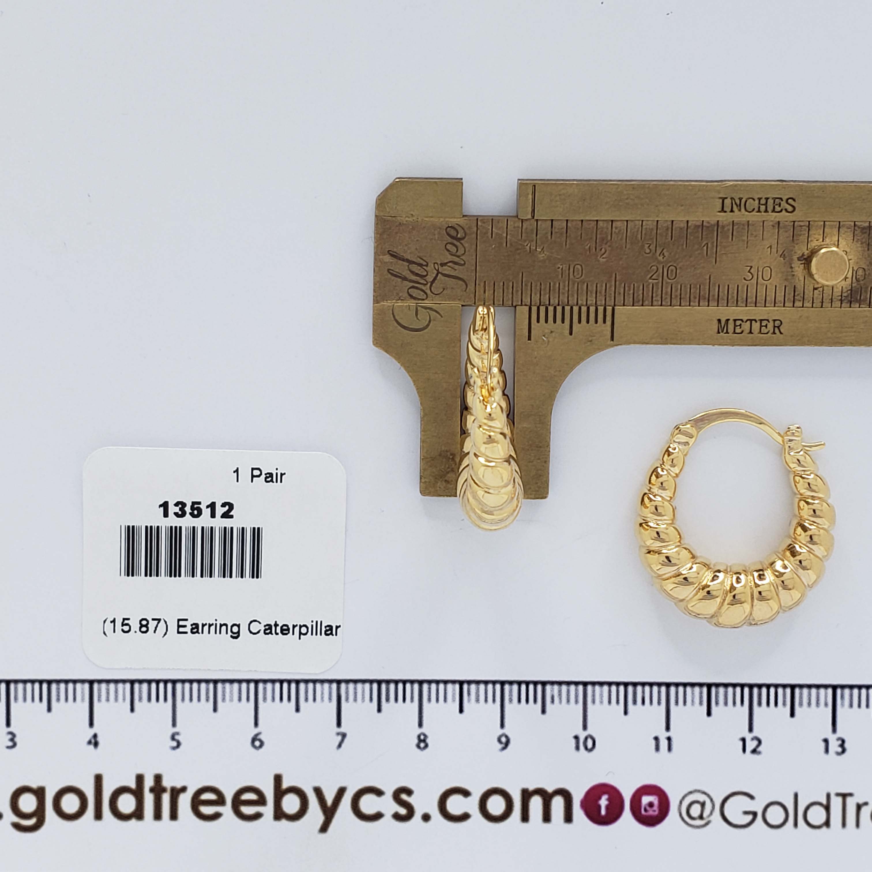 13512 Earring Caterpillar