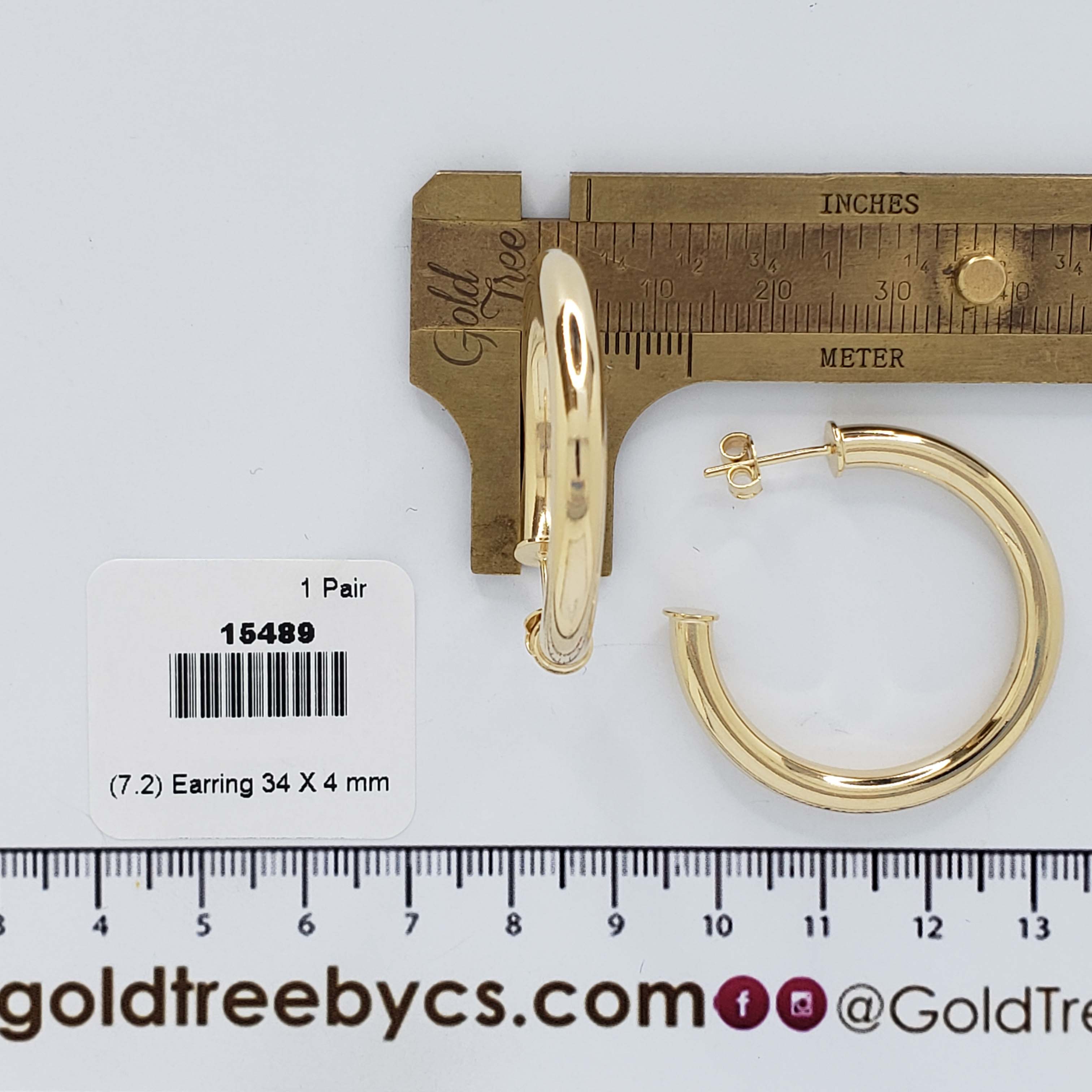 15489 34x3mm Earring