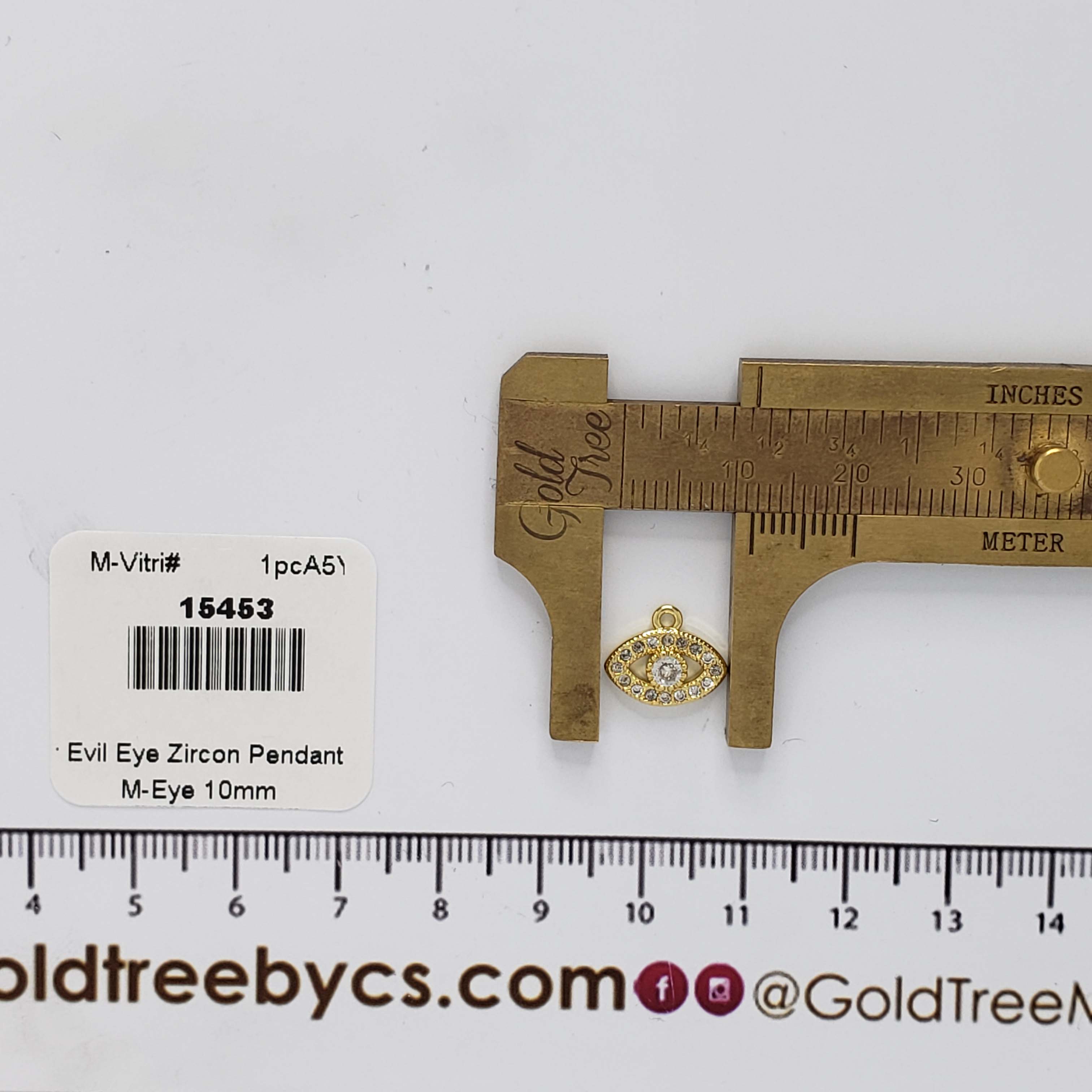 15453 Crystal Clarity Evil Eye Zircon Pendant