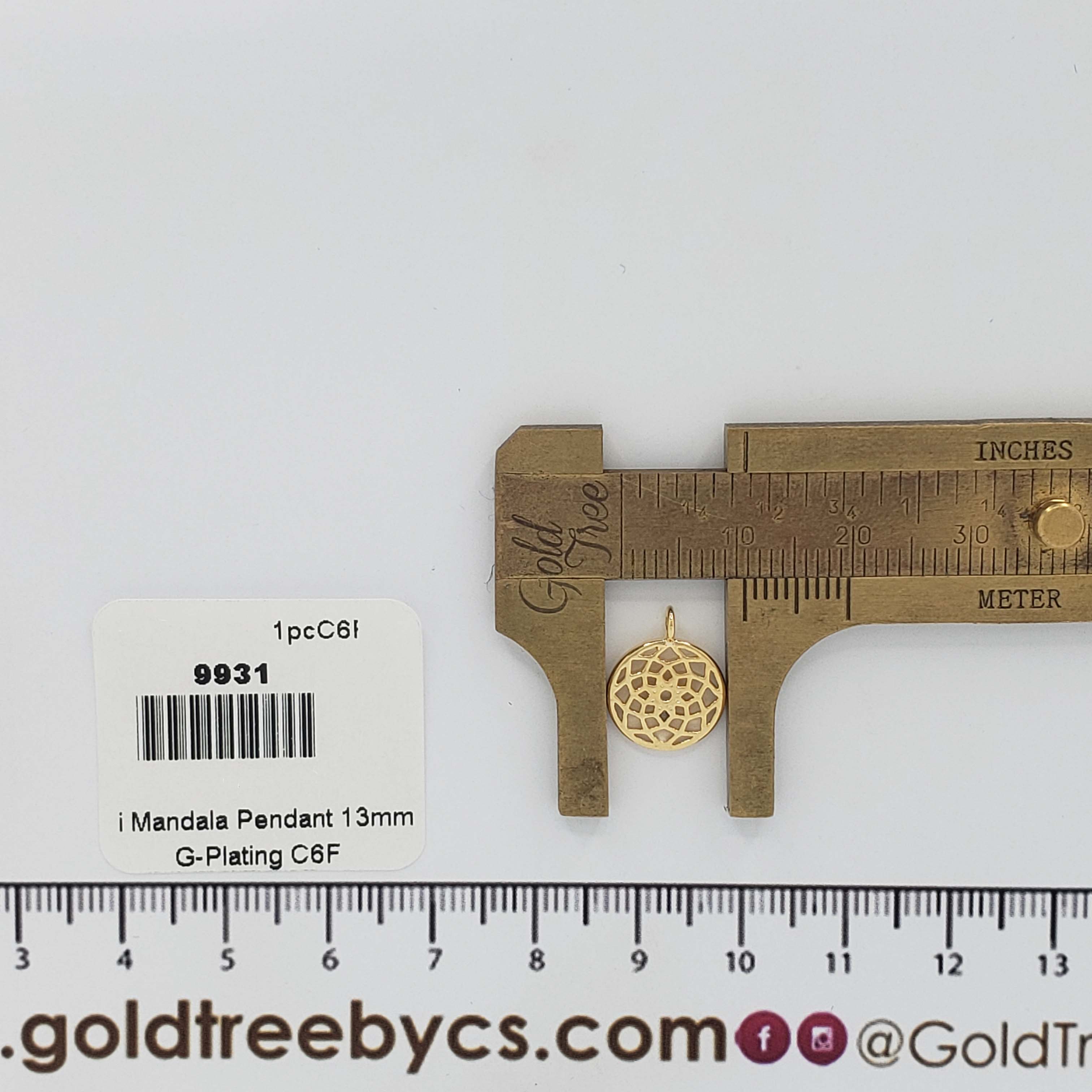 9931 Mini Mandala pendant